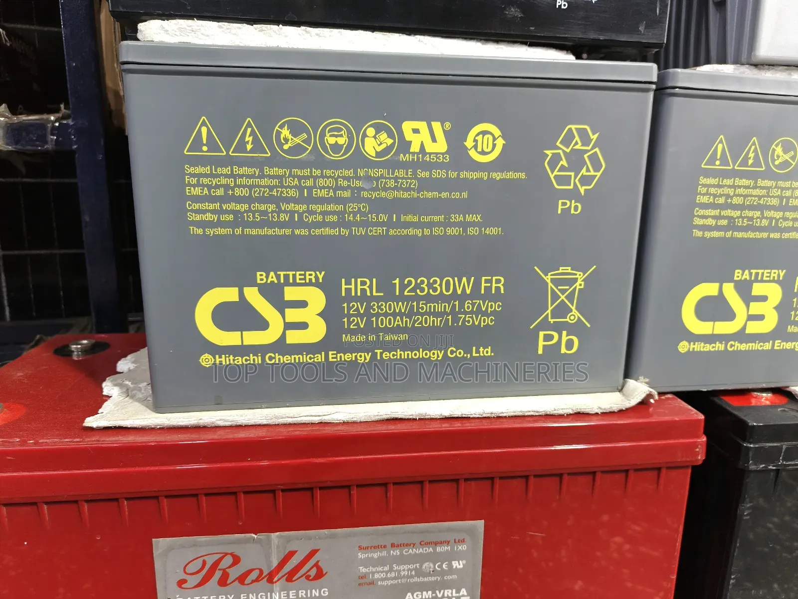 CSB HRL 12330w 12v100ah 20hrs Solar Battery (Taiwan)