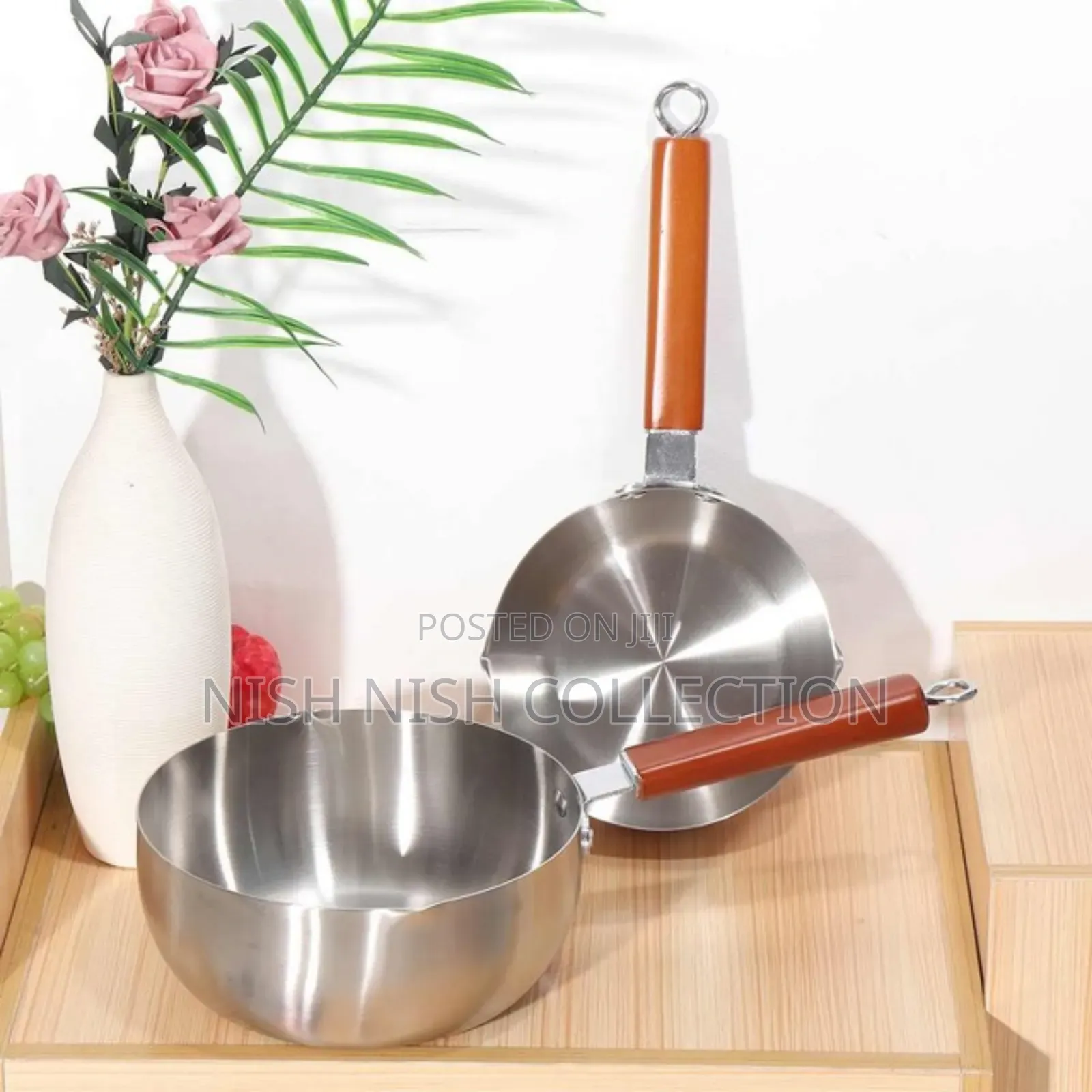 Acero Wood Handle Milk Pan