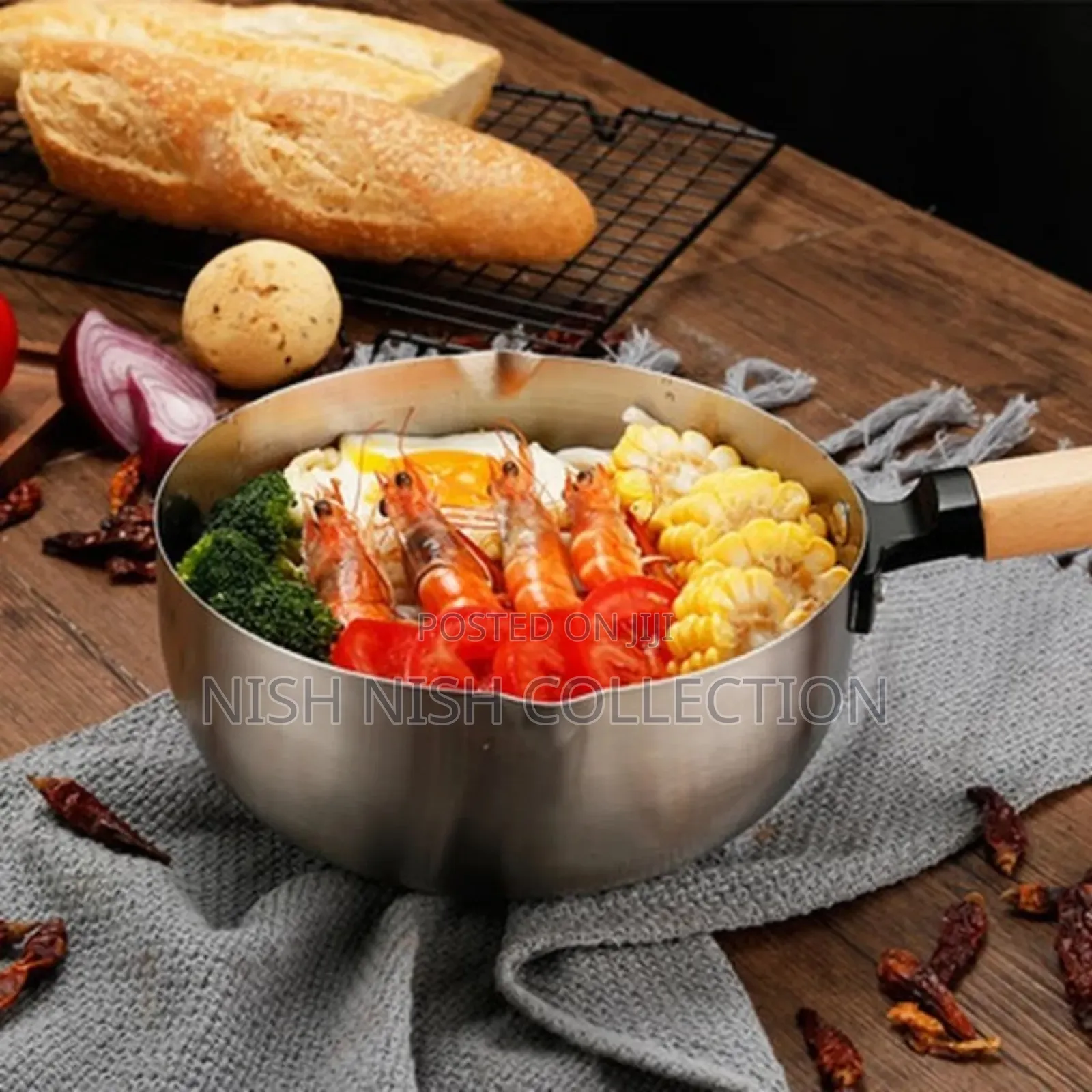 Acero Wood Handle Milk Pan
