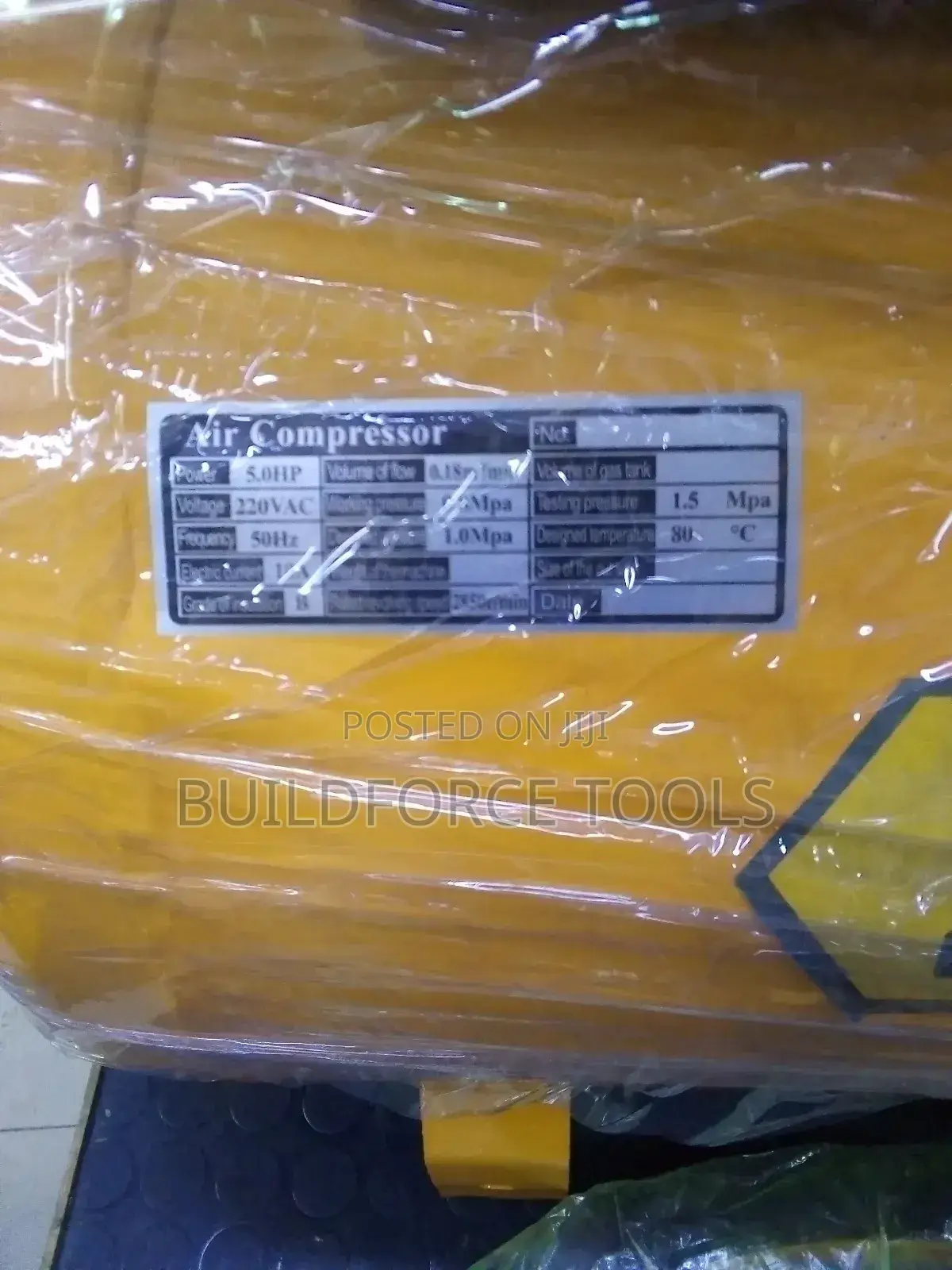 Dera 50l 5hp Electric Air Compressor