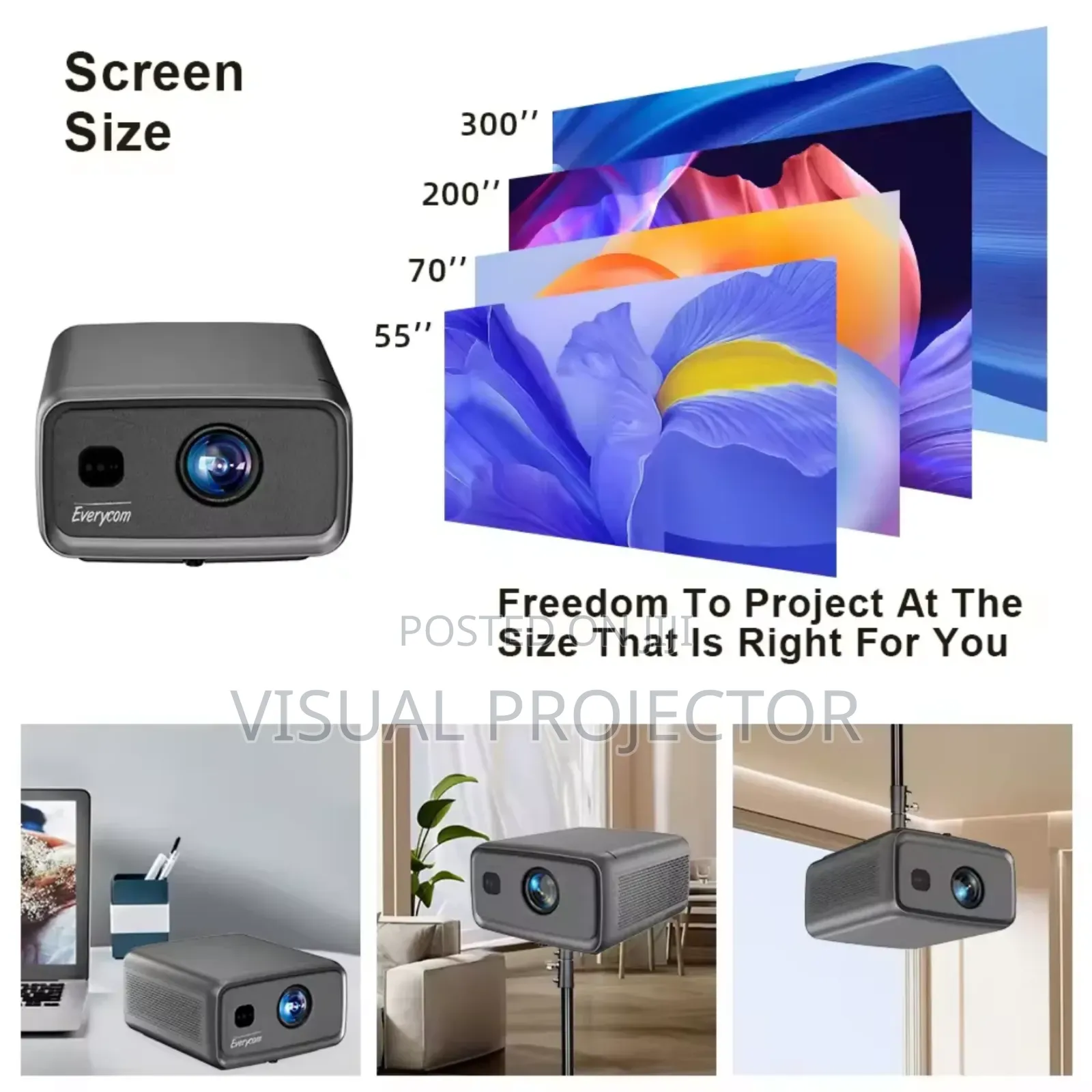Everycom Cubelite 3gb Outdoor 4500 Luminous 2800 Ansi Projector