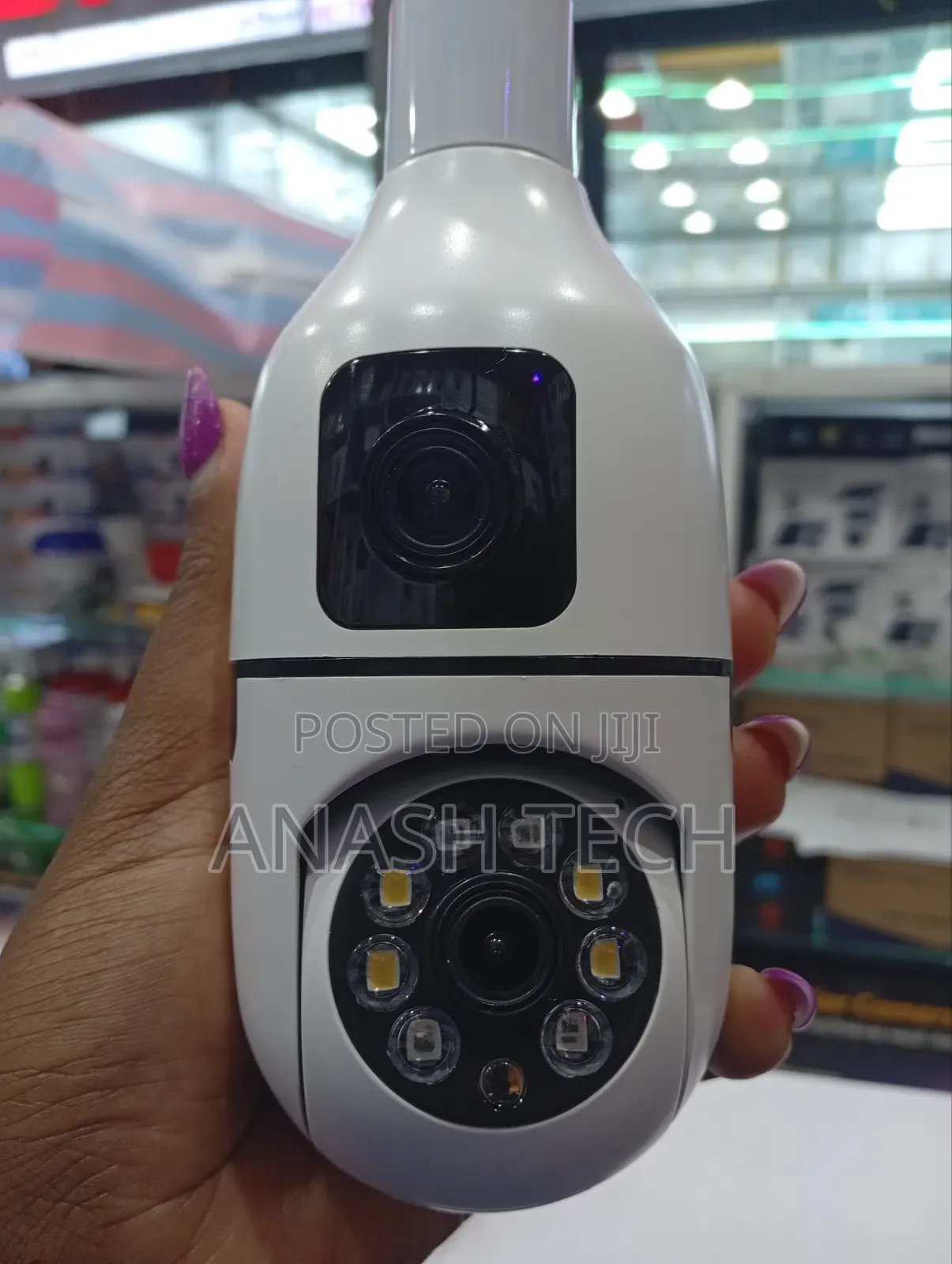 Wifi PTZ Bulb Spy Camera, 360 Panoramic View