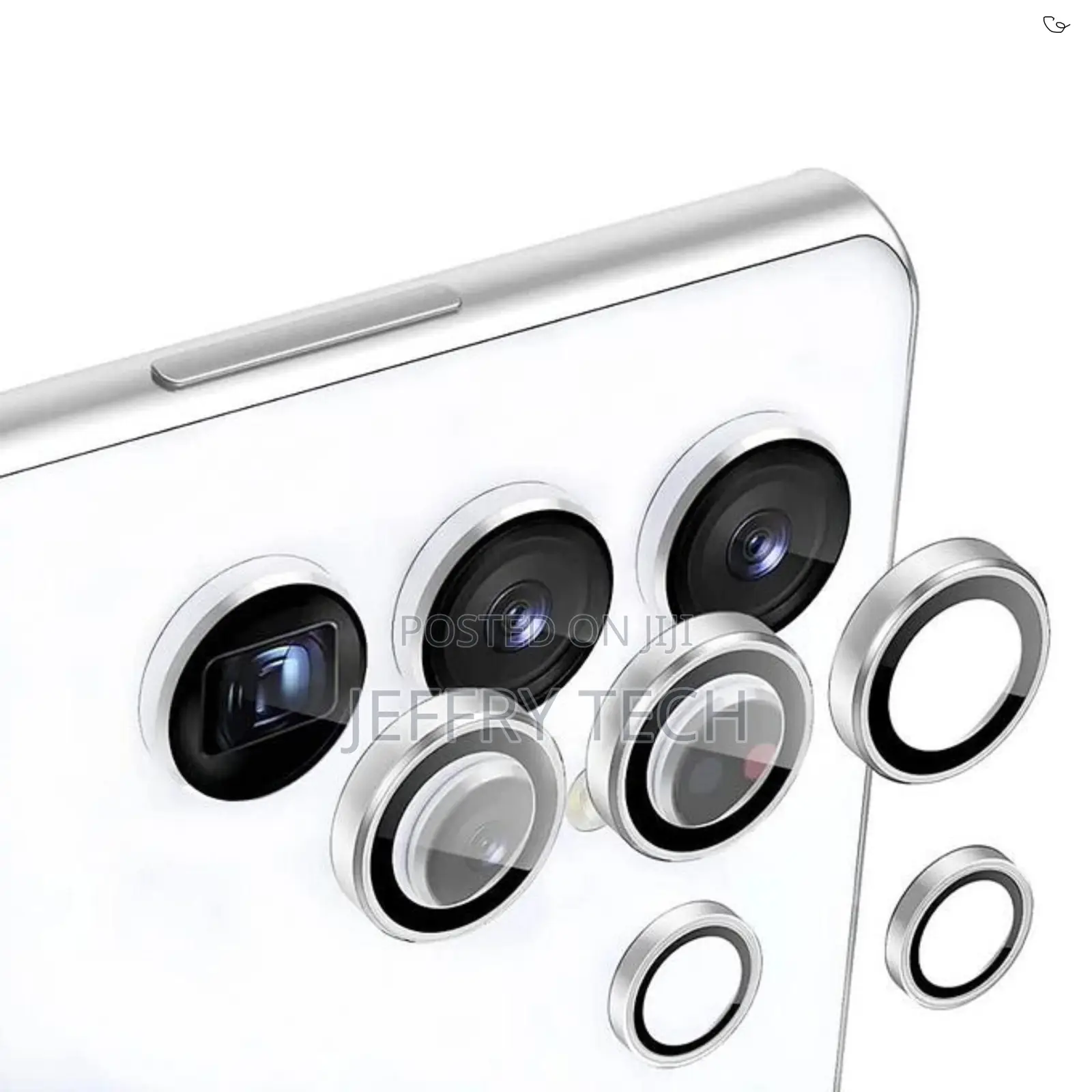 Electro Silver Metal Ring Lens Protector for Samsung Galaxy S24 Ultra