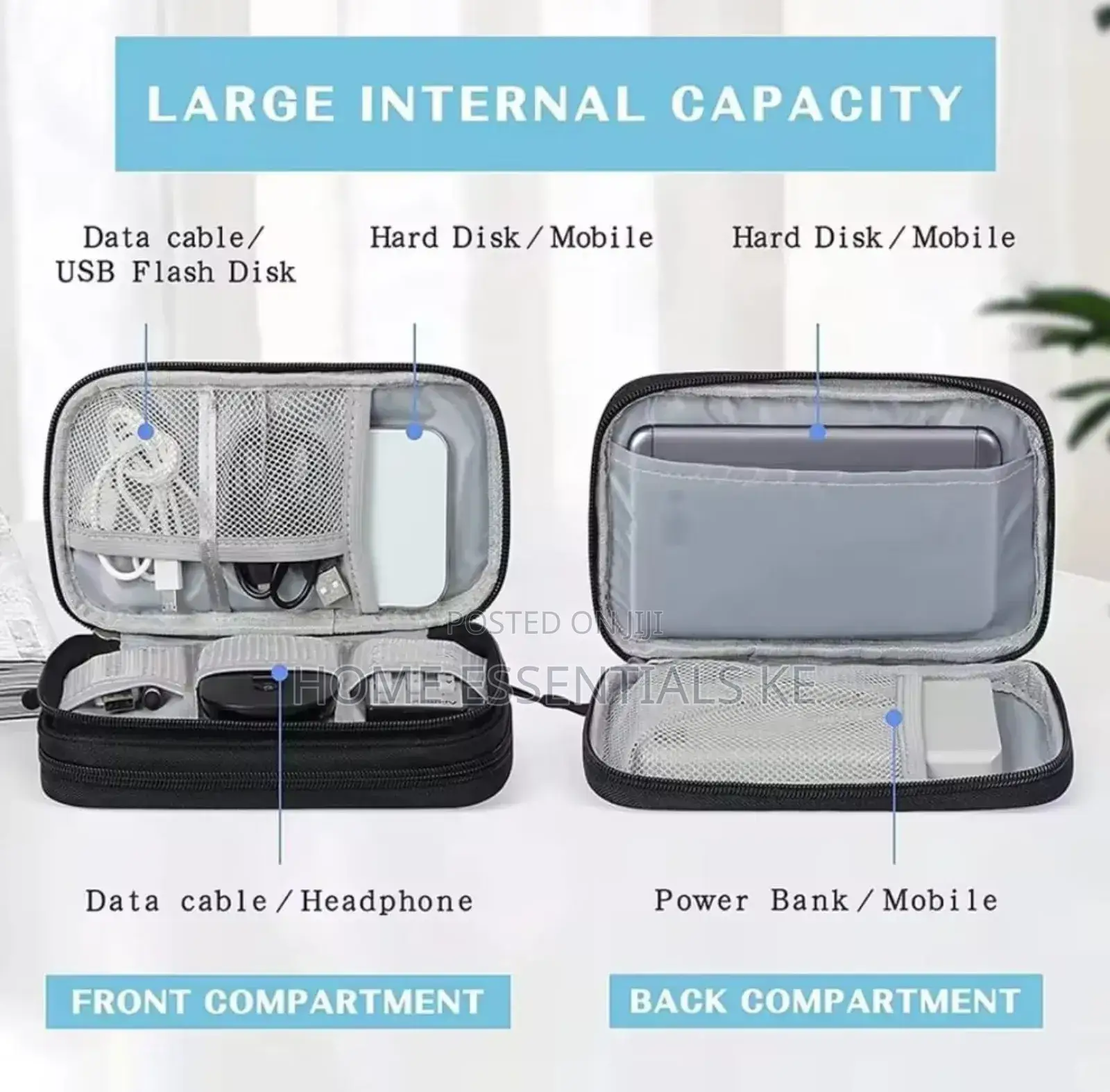 Travel Cable Organizer Bag Power Bank Cable Travel Accessories