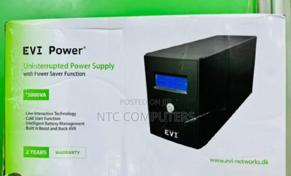 Evi 3000va / 1800w Line Interactive Ups - LCD Display, Monitering