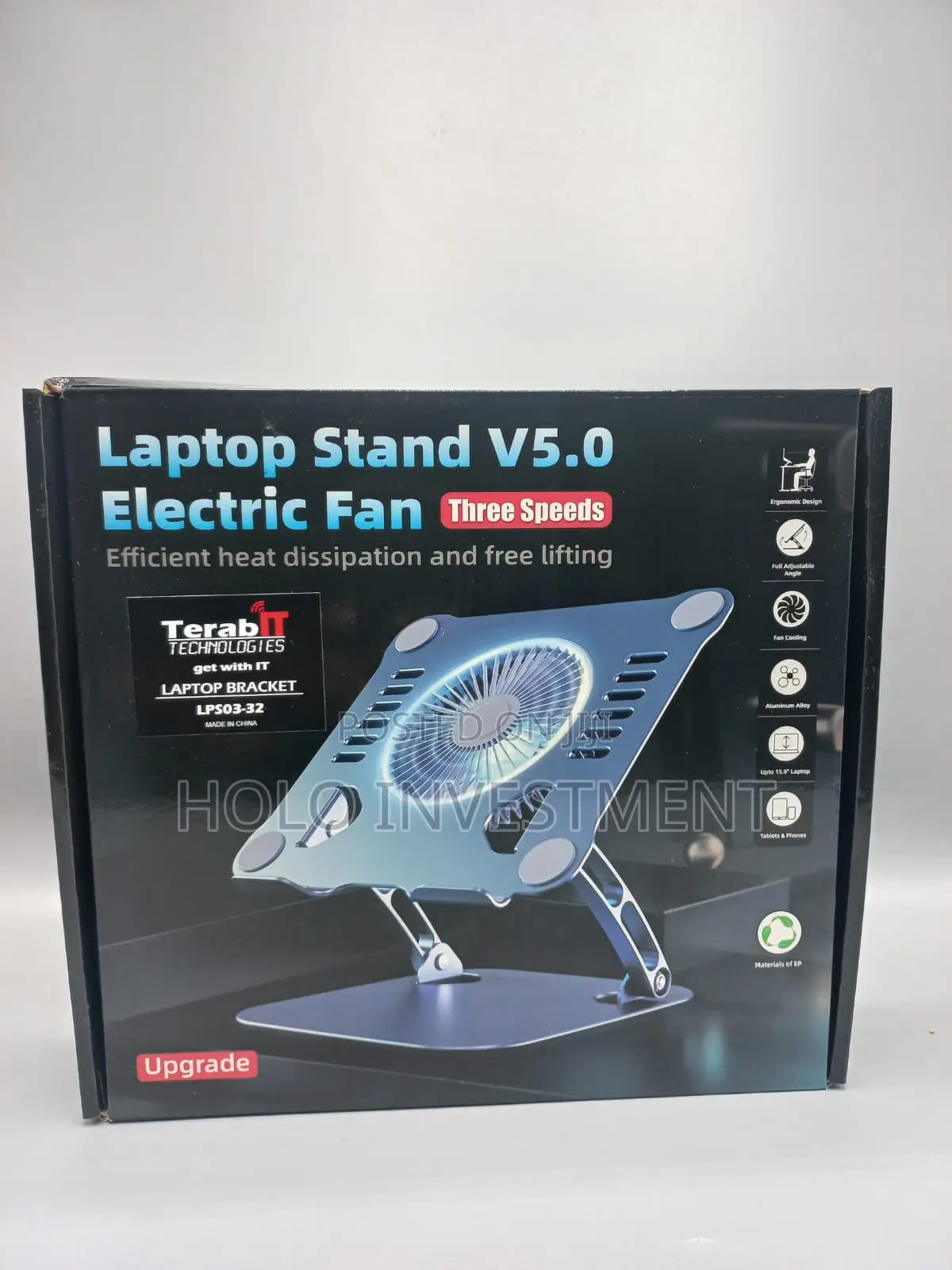 Laptop Stand With 3 Speed Electric Fan