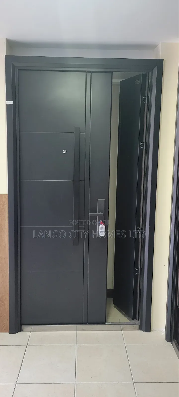 Black 2300mm Height Steel Door