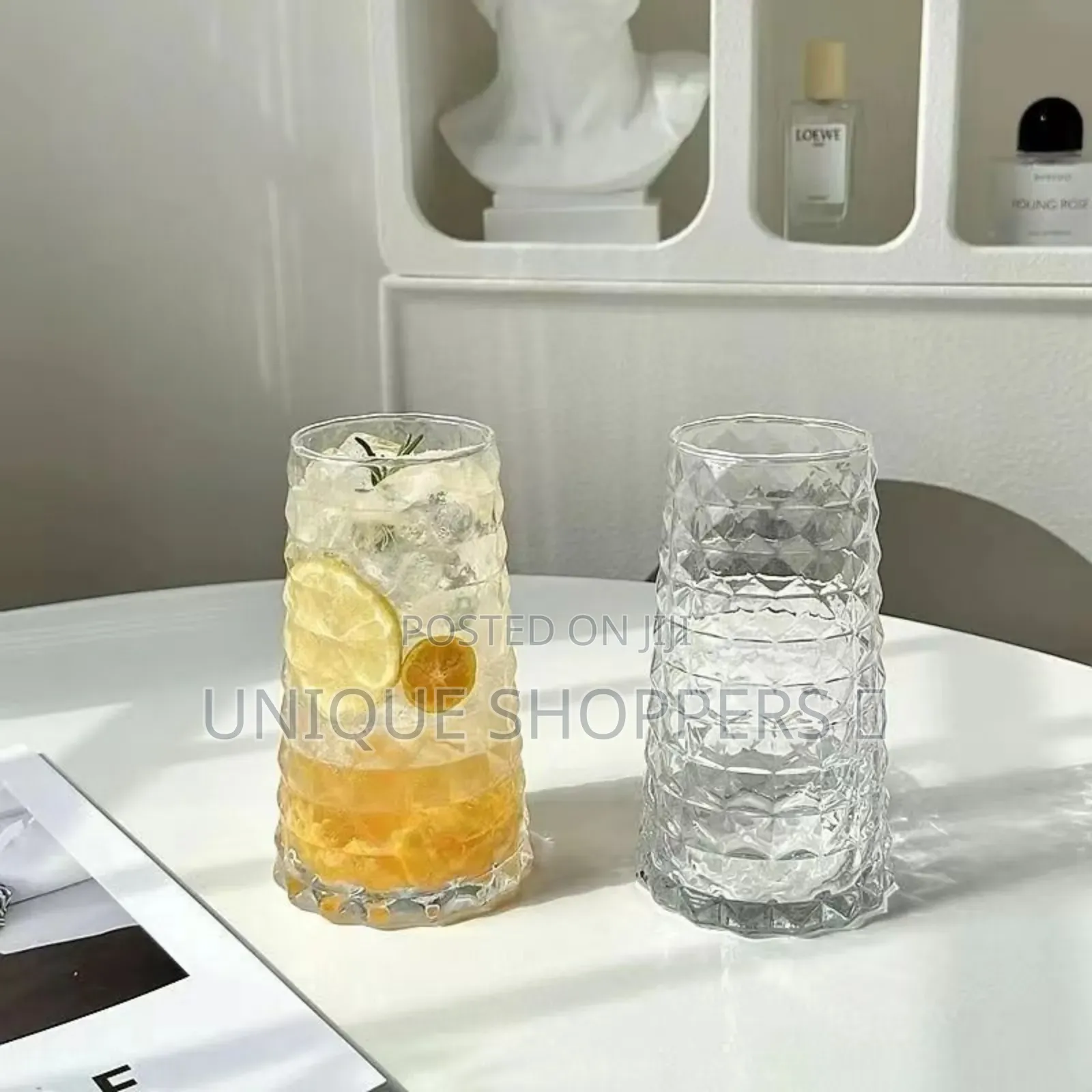 Unique Diamond Aesthetic Highball Glass