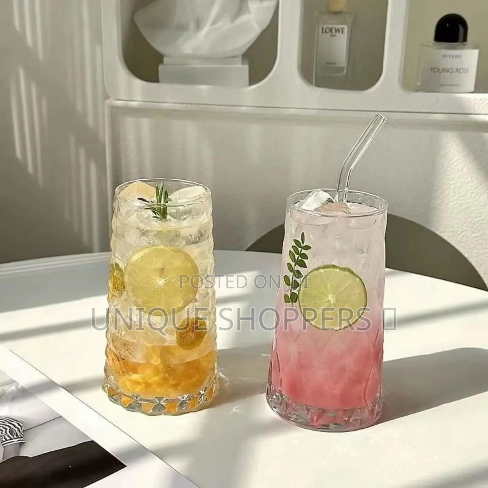 Unique Diamond Aesthetic Highball Glass