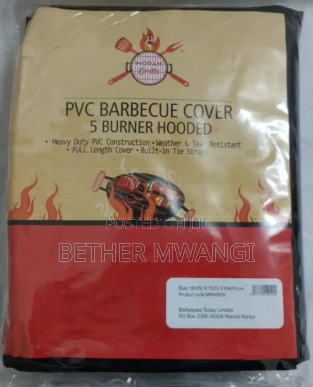 Heavy Duty-Weather Tear Resistant 5 Burner PVC Barbecue Cover in Kenya