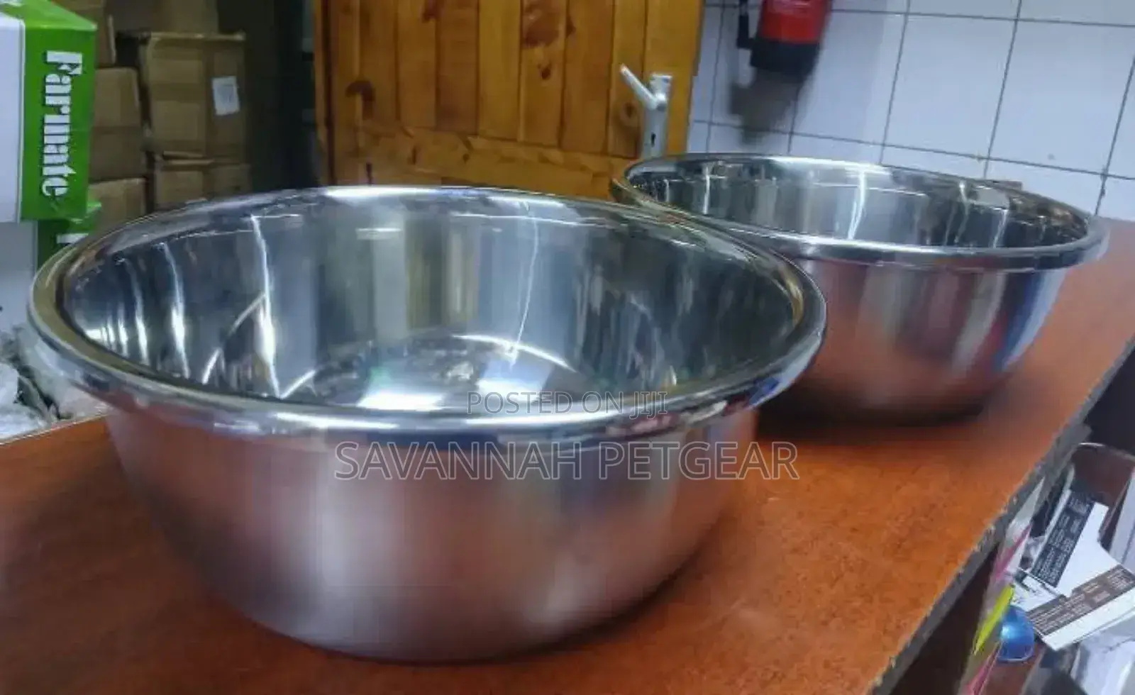 Large Stainless Steel Dog Bowl for Multiple Use - 30cm 32cm Diameter
