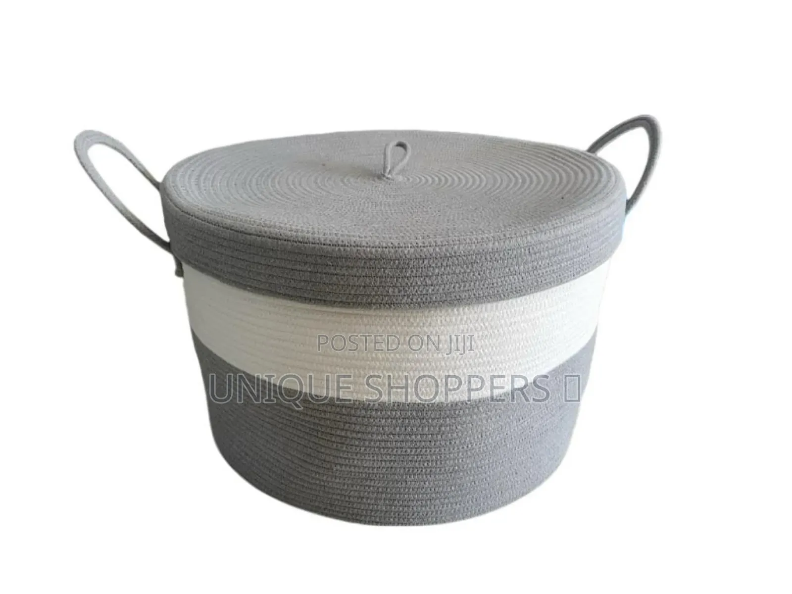Extra Large Cotton Rope Basket With Lid 
Diameter 55cm