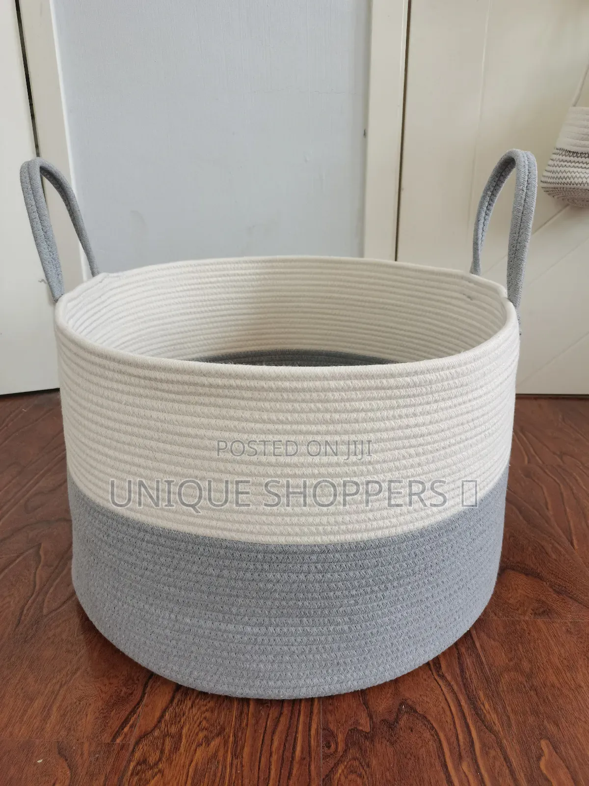Extra Large Cotton Rope Basket With Lid 
Diameter 55cm