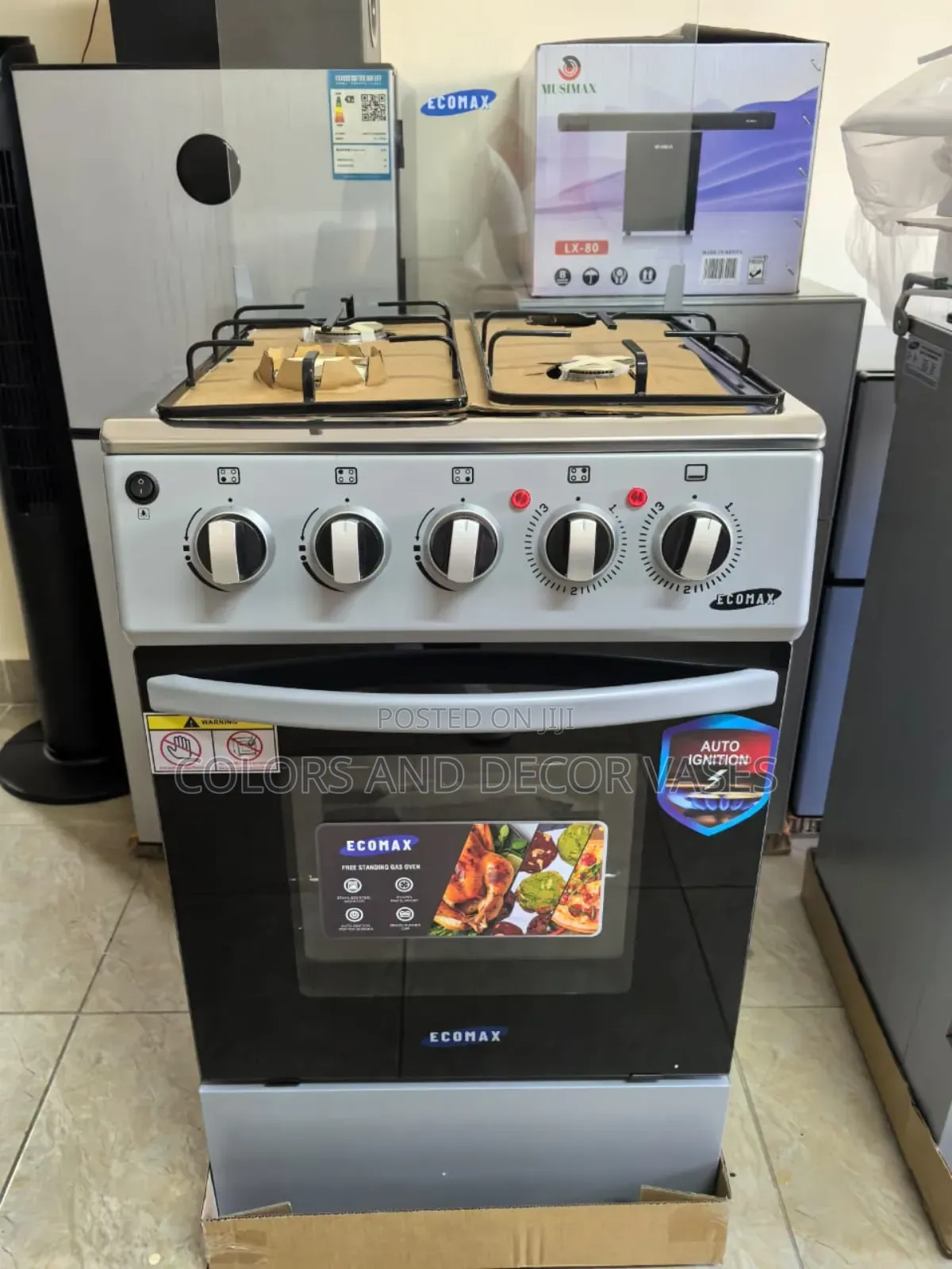 50*55 Ecomax Full Gas Standing Cooker 
Available in Black and Silver.