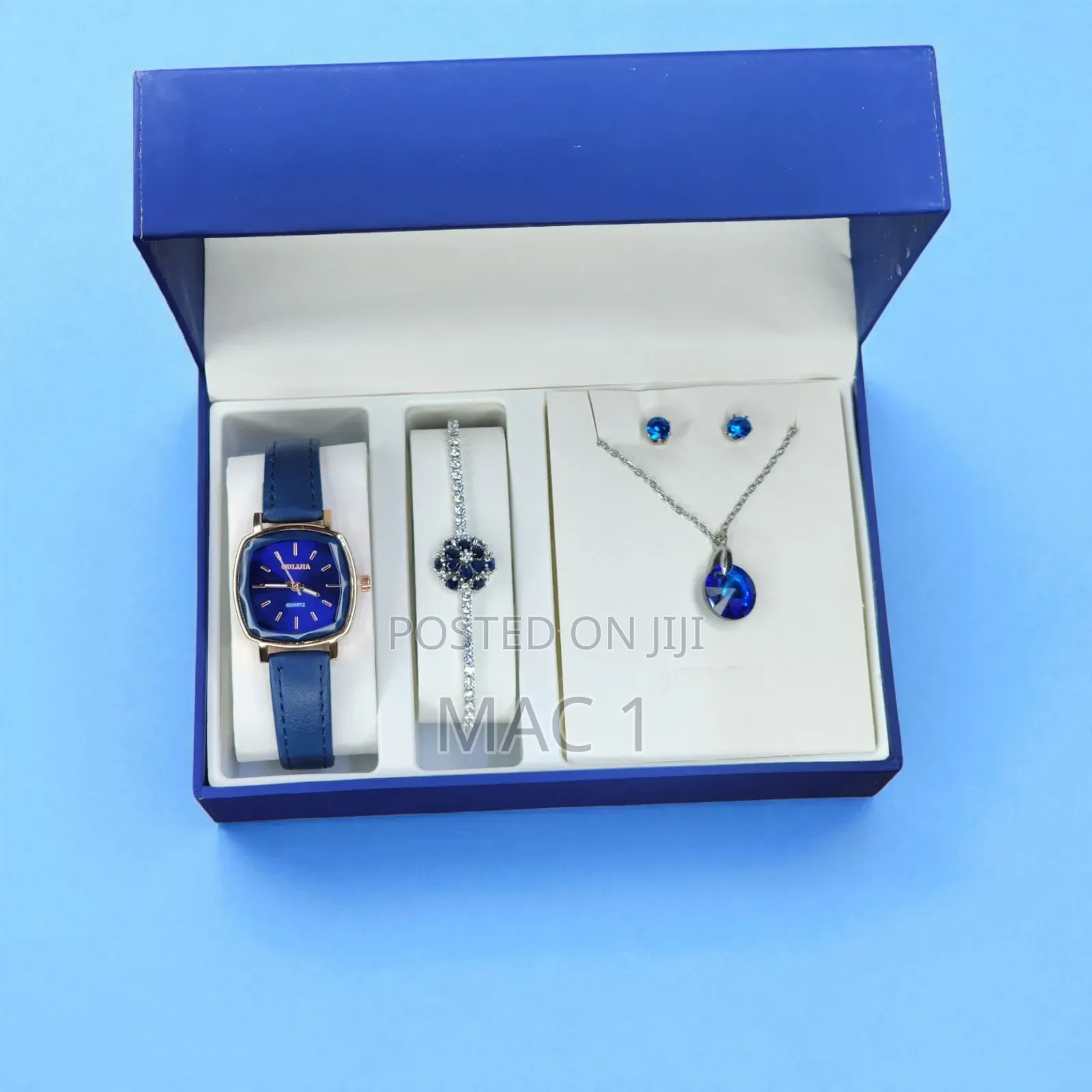 5 PCS Ladies Gift Set Female Watch Bracelet Necklace Earing Gift Box