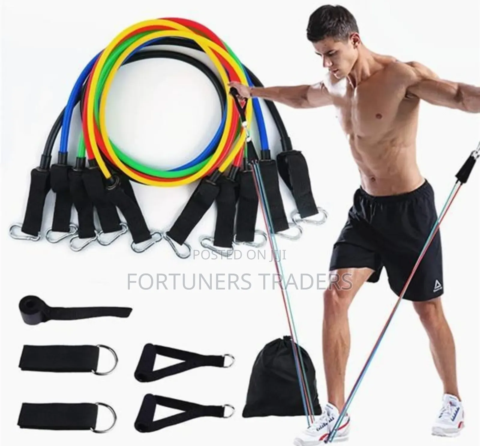 11 in 1 Power Resistance Band Home Gym Equipment/Exercise Bands