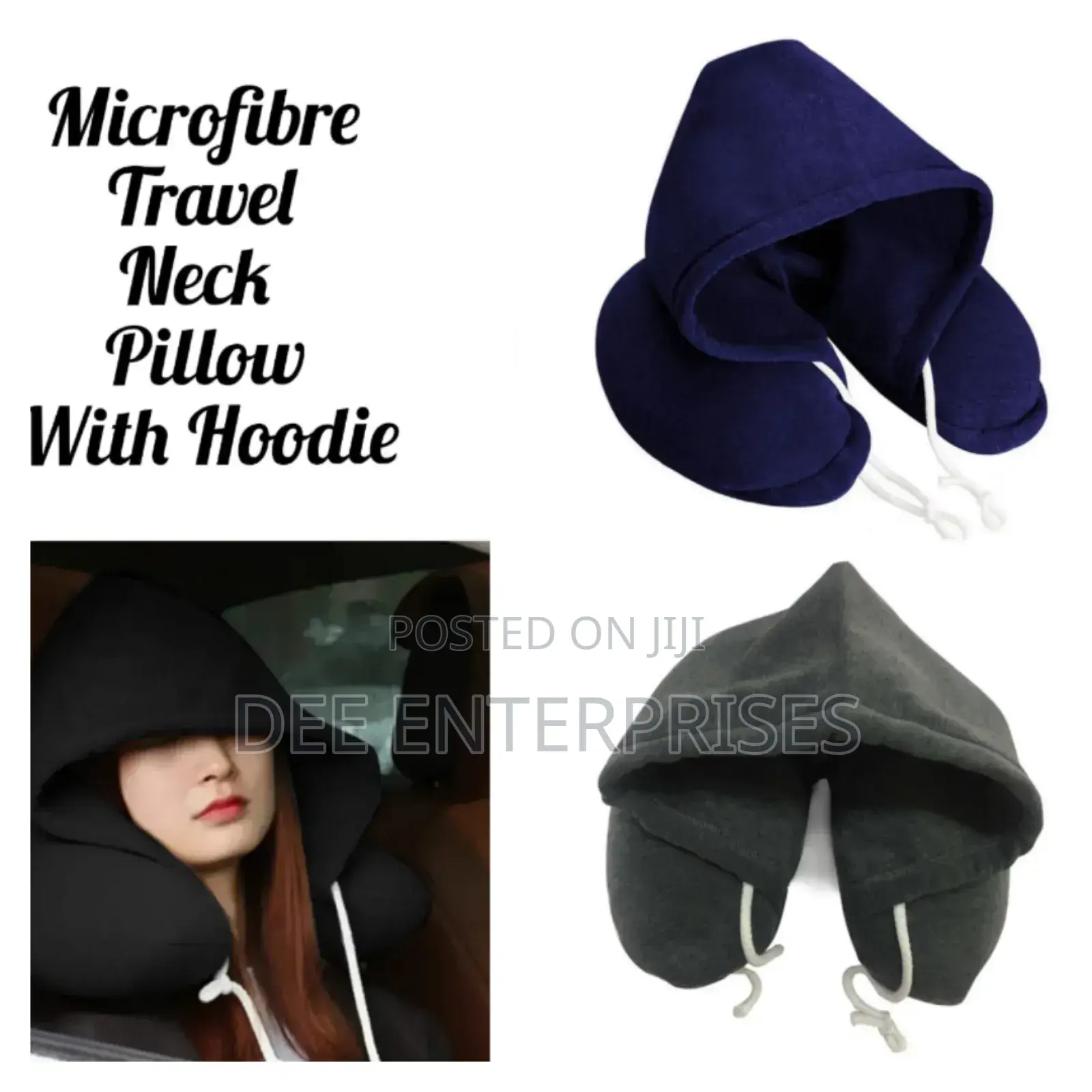 Microfiber Travel Neck Pillow With Hoodie