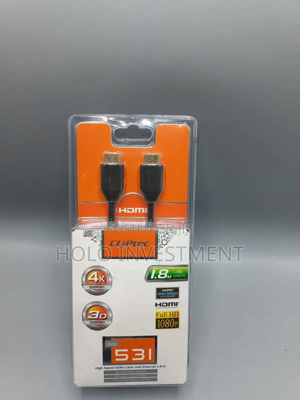 High Speed With Ethernet Hdmi to Hdmi Cable 1.8m