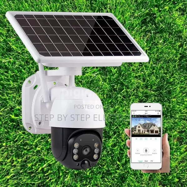 4g PTZ Rotating Solar Powered CCTV Camera With Rechargeable Battery