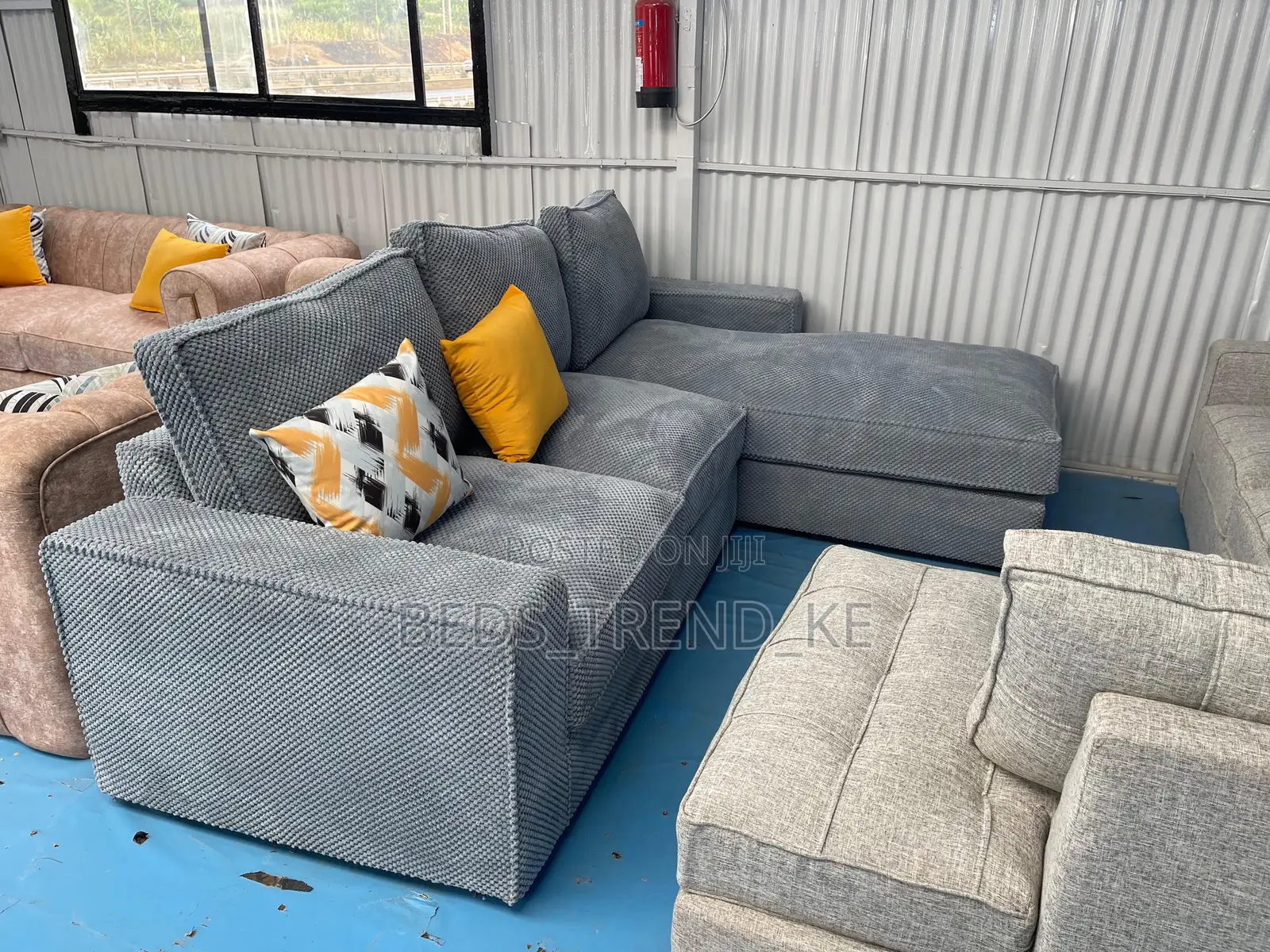 Spiffy 6 Seater L Sofa Set