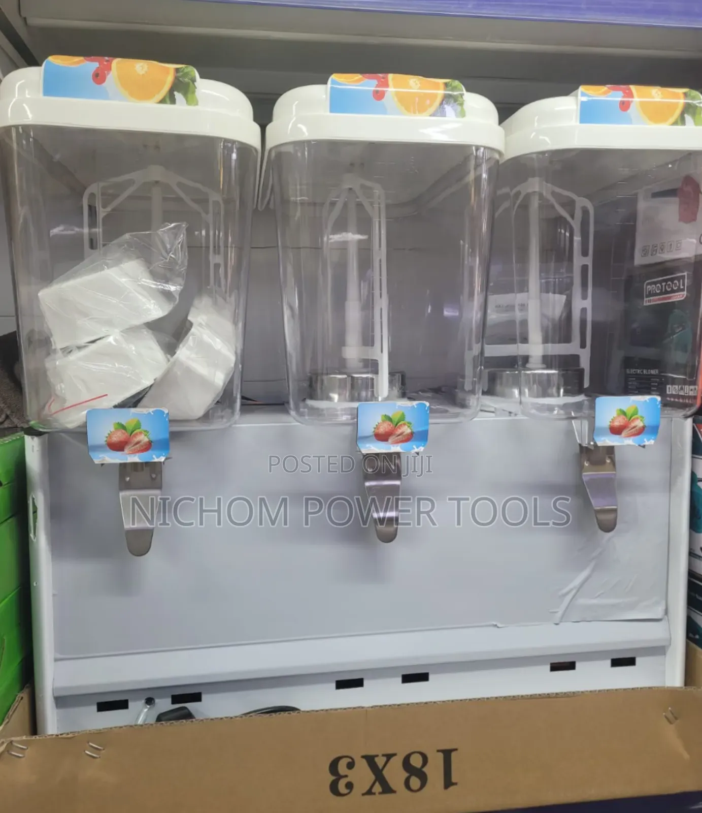 Commercial 3slot Juice Dispenser 18ltrs Per Slot With Cooler