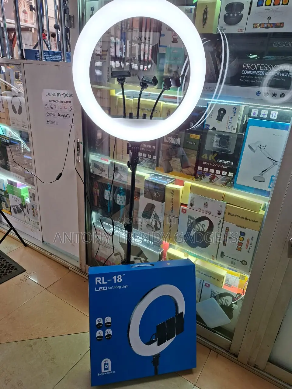 18-inch Dimmable Led Ring Light Kit With Adjustable Tripod Stand