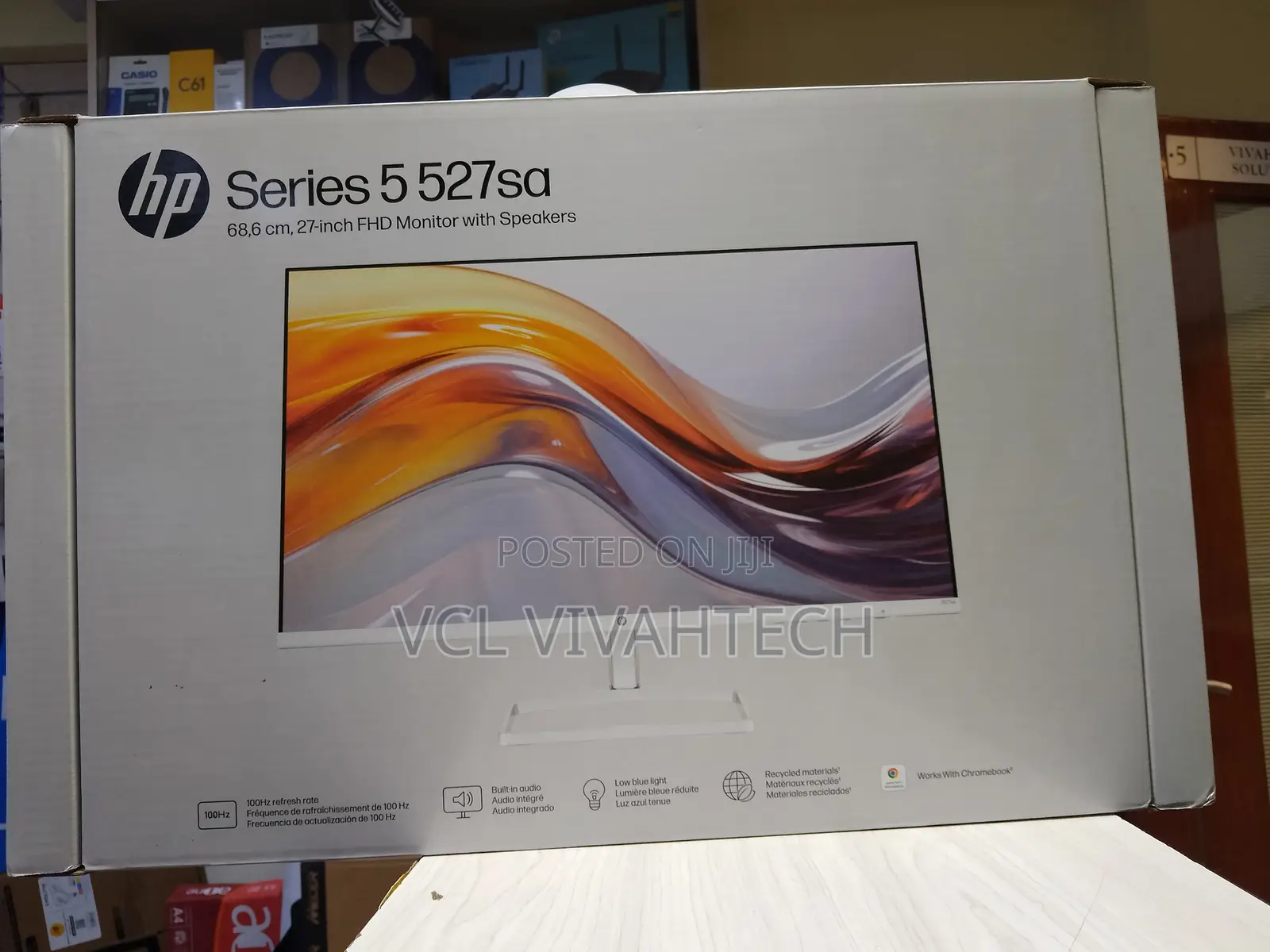 Hp // 5 27 Inch || 1080 Monitor // Speakers - 527sa \\ White