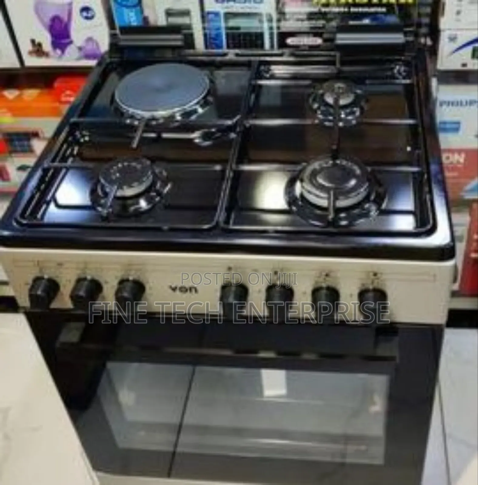 60*60 Von Cooker 3 Gas + 1 Electric Standing Cooker