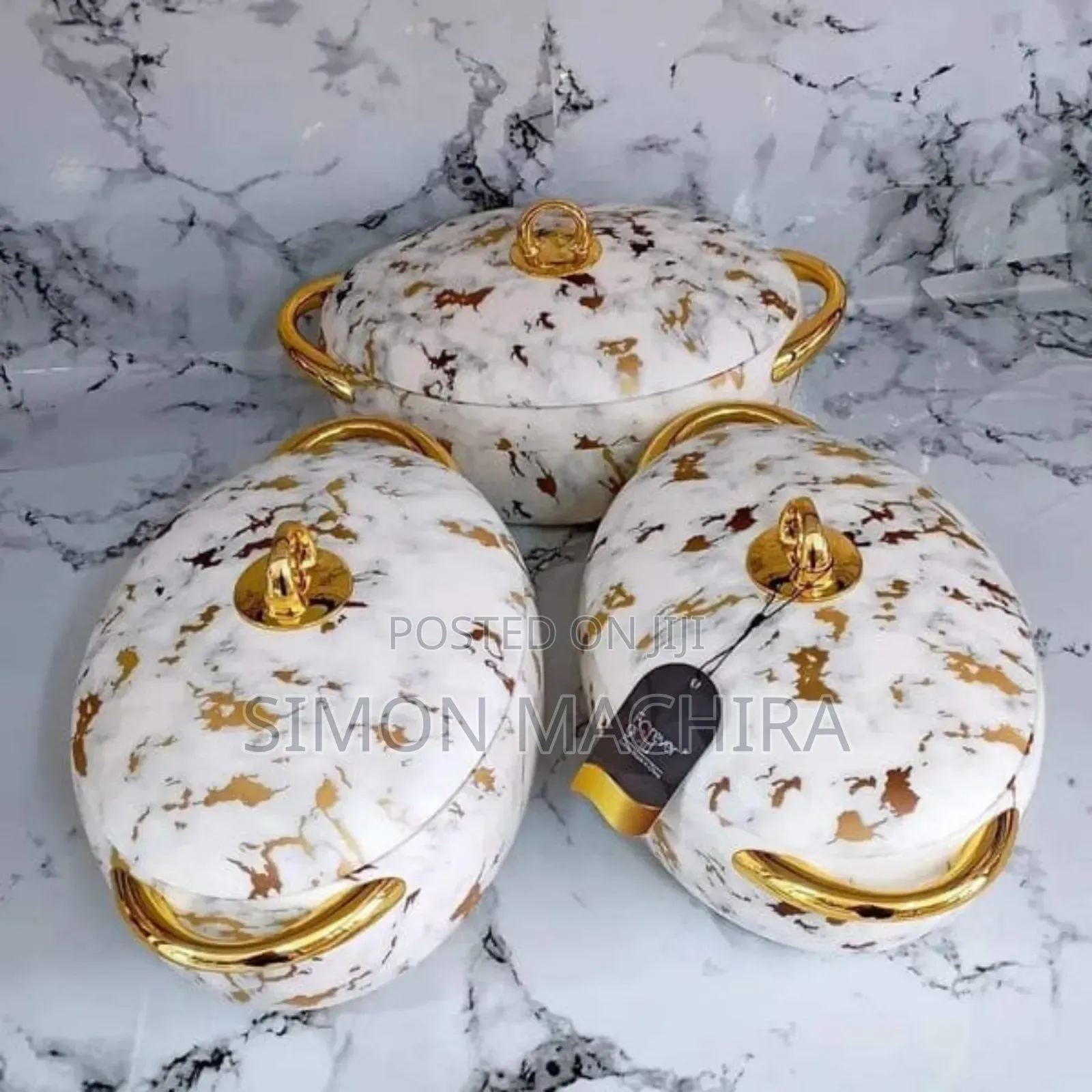 Insulated 3 Set Marble Hotpots