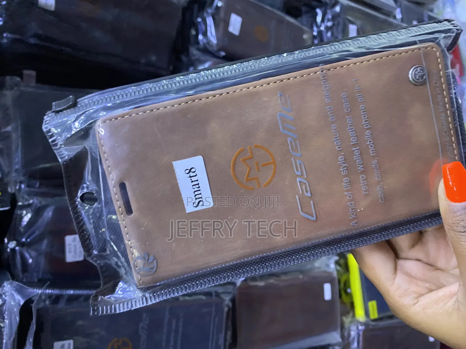 Elubugod Infinix Smart 8 Leather Flip Case With Card Slots