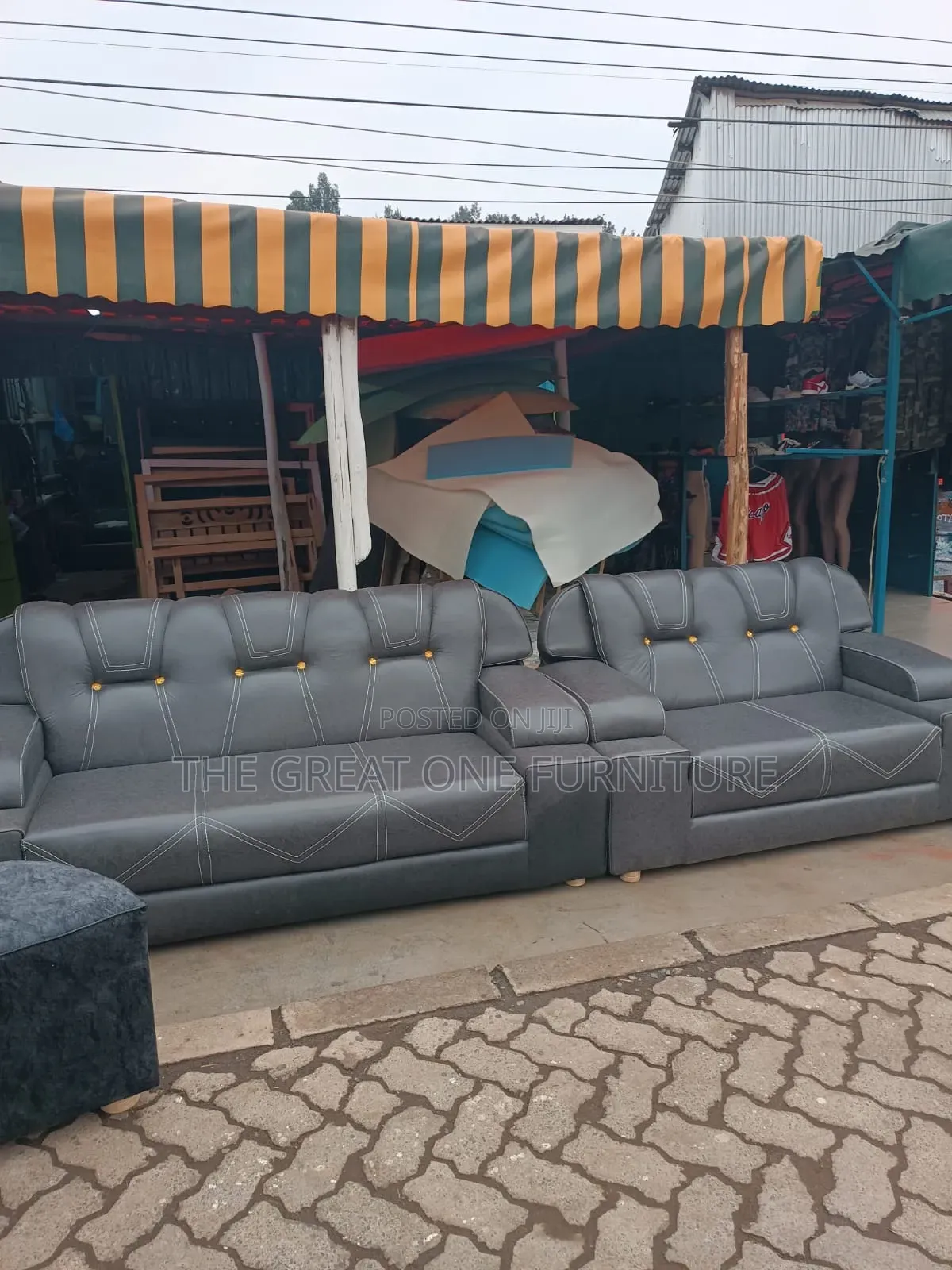 Beautiful Gray 5 Seater Sofa Set Seat Jf6g