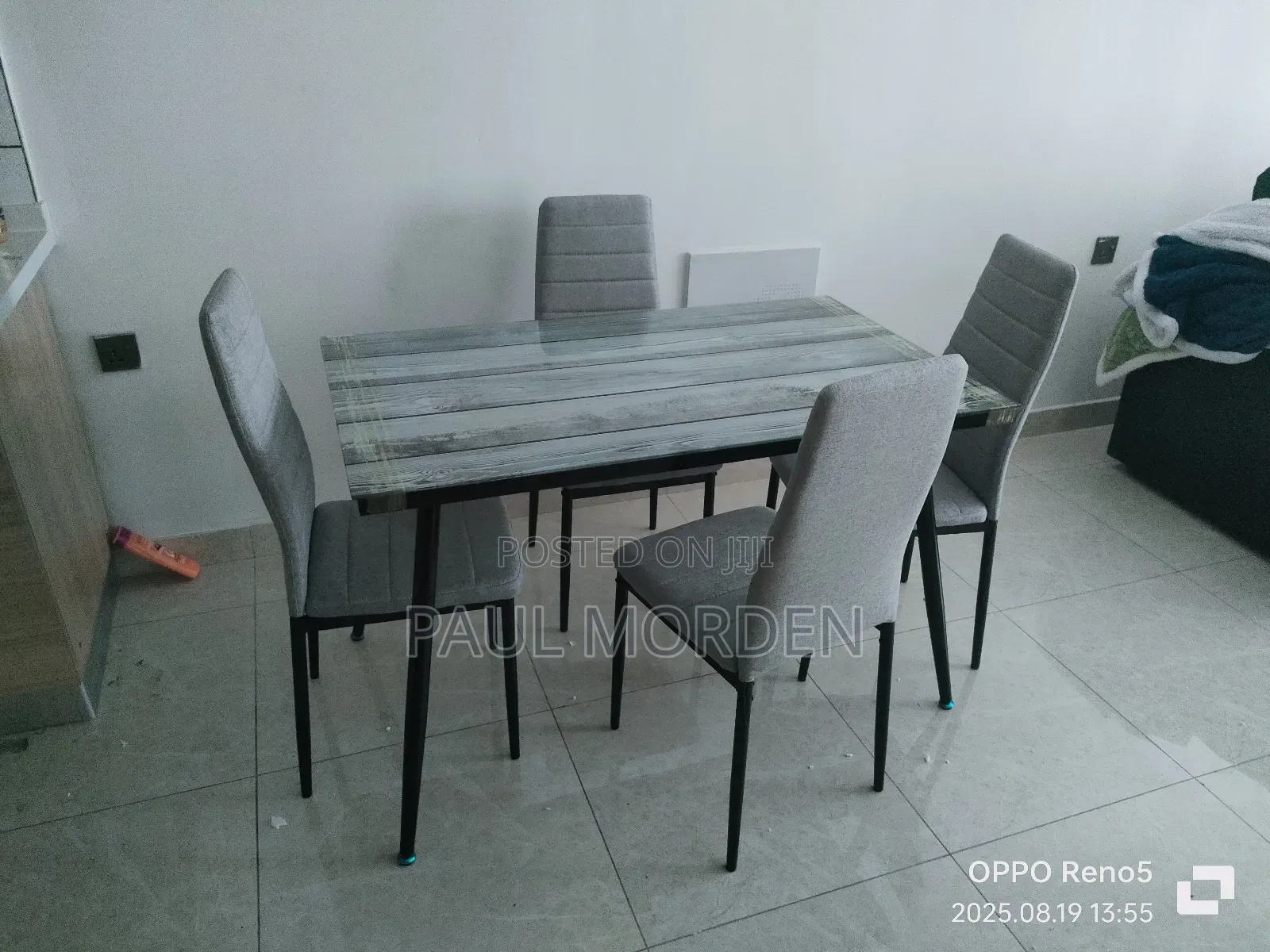 Four Seater Dining Table With 4 Dining Chairs