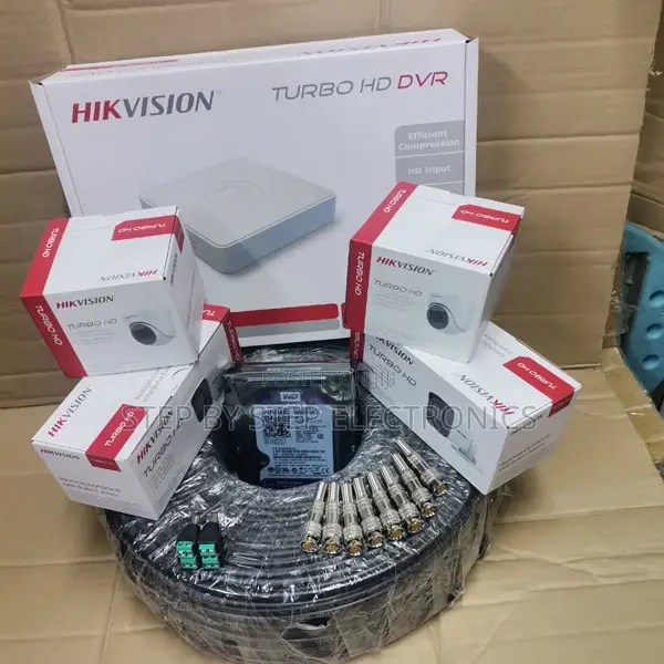 Hikvision 4 Cameras 1080p Full Hd Kit for Indoor and Outdoor Security