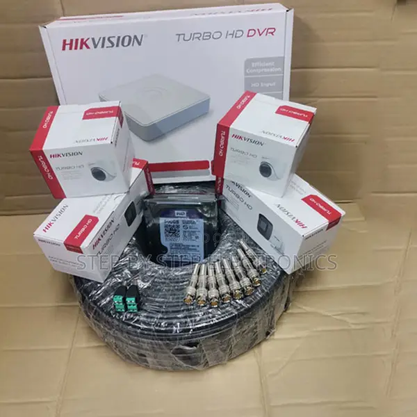 Complete Hikvision System Kit With 4 Indoor/Outdoor 1080p 2mp Cameras
