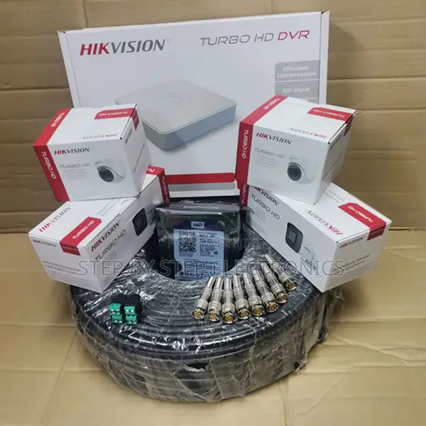 4pcs Hikvision 1080p Full Hd Cameras CCTV Kit With 50m Rg59 Cable Roll