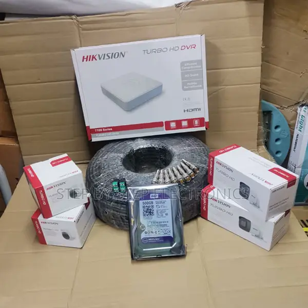 Hikvision 4 Cameras 1080p 2.0mp Complete Set With Night Vision