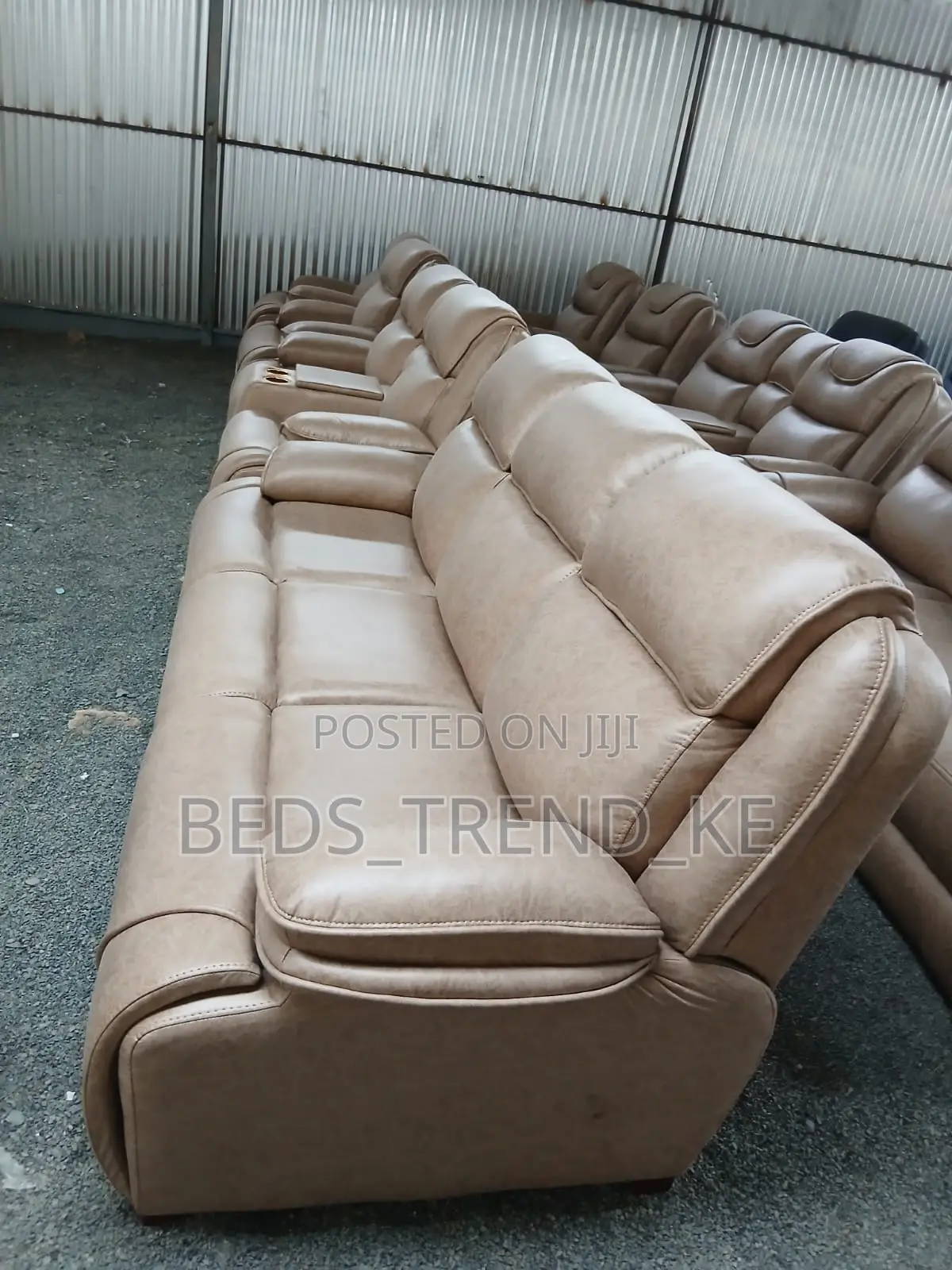 Well-Crafted 7 Seater Semi Recliner Sofa 3,2,1,1
