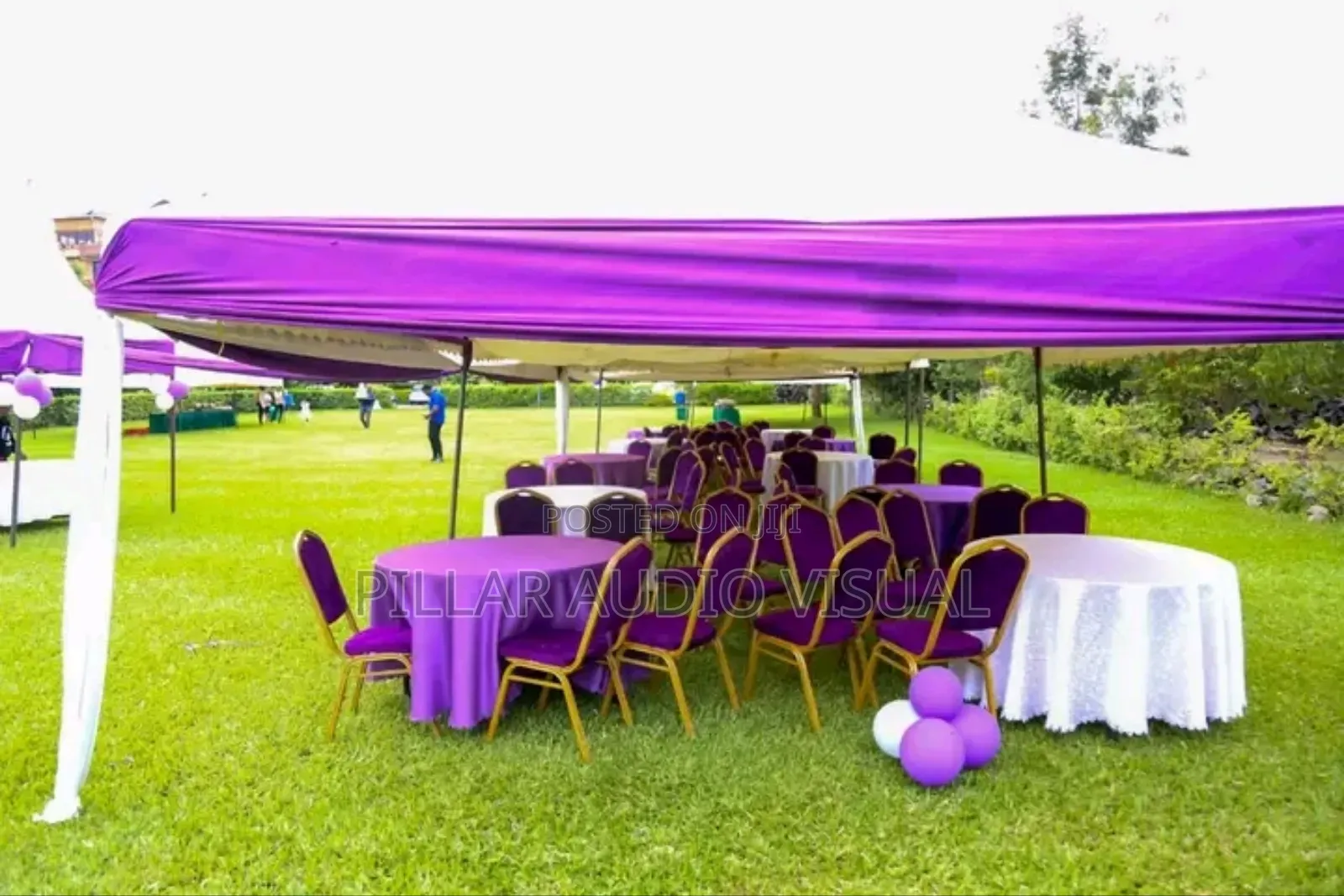 Wedding Set Up! Tents Seats Tables 