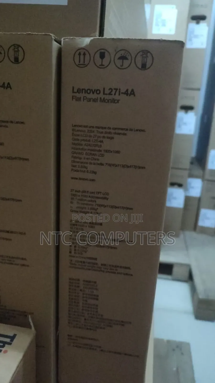 Lenovo L27i-4a 27" FHD Monitor, Integrated Speaker