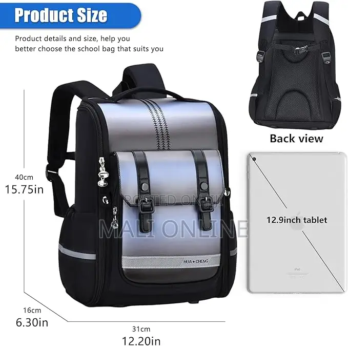 Large Capacity Kids School Backpack Waterproof Reflective Safety Bag