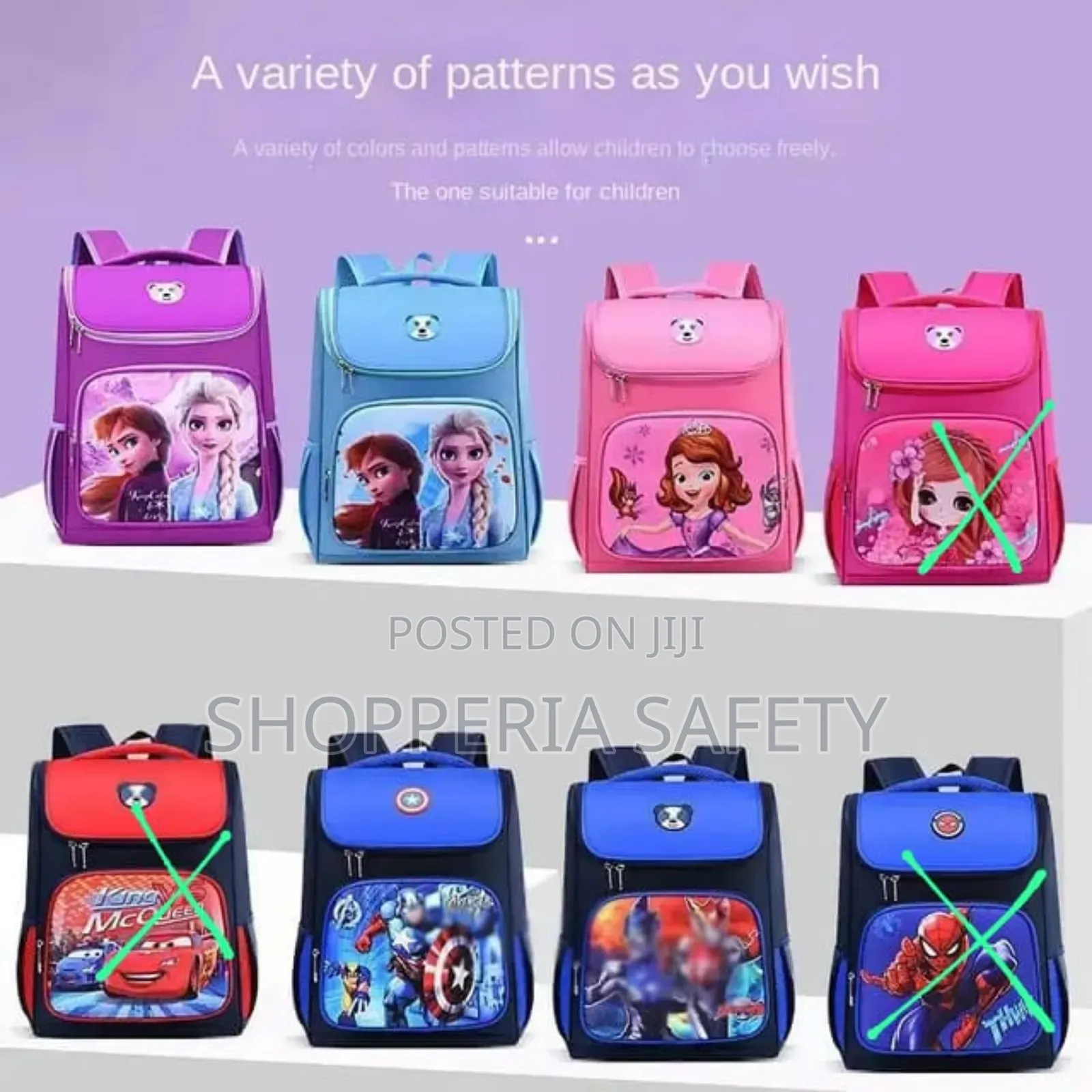 Girls Cartoon Themed School Bags/ Backpack