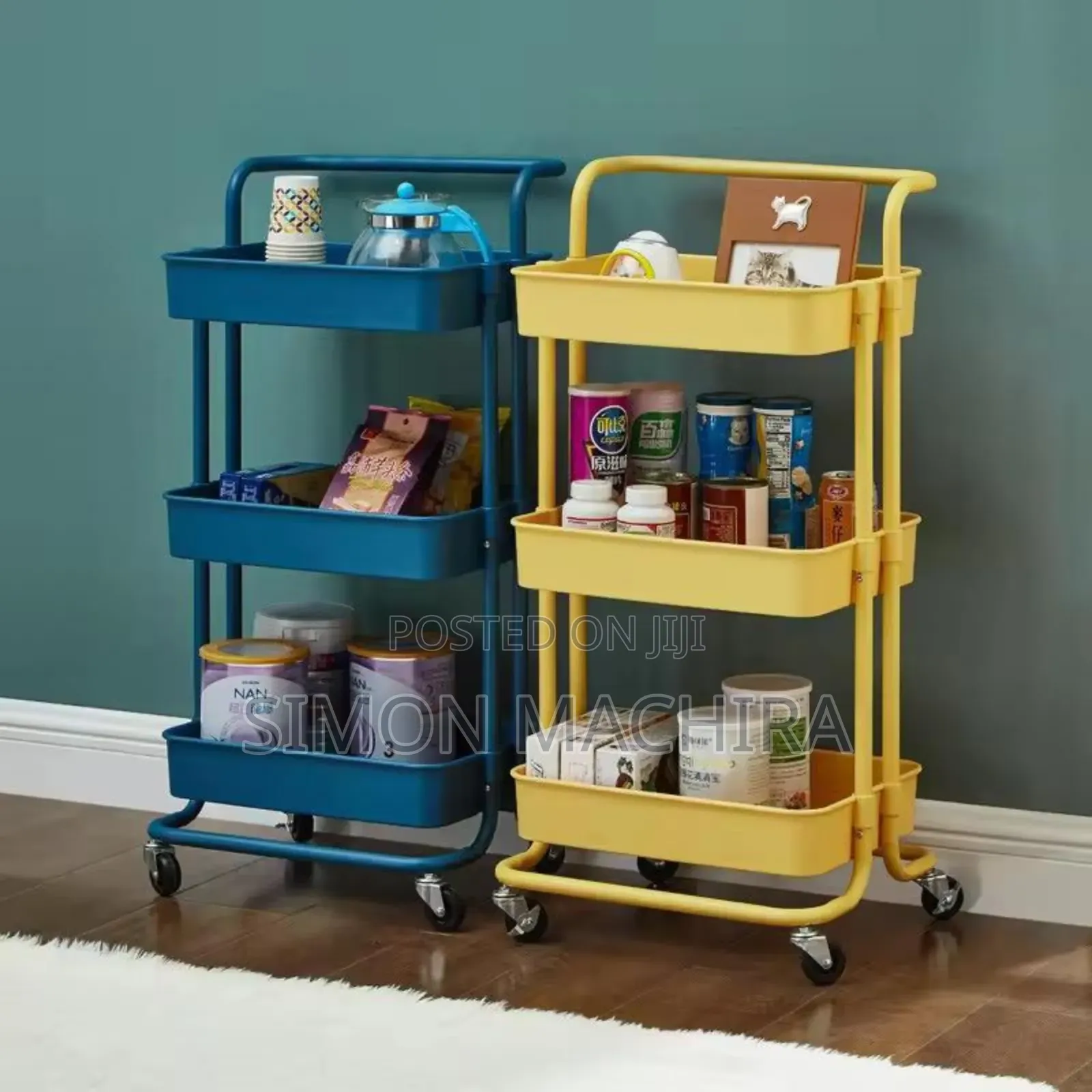 Multi-Functional Movable Trolley Kitchen Rack