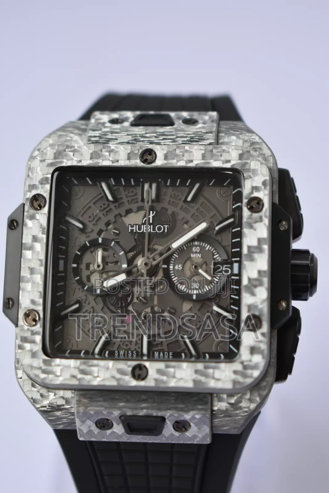 Hublot Bigbang Unico Square Black Rubber Straps