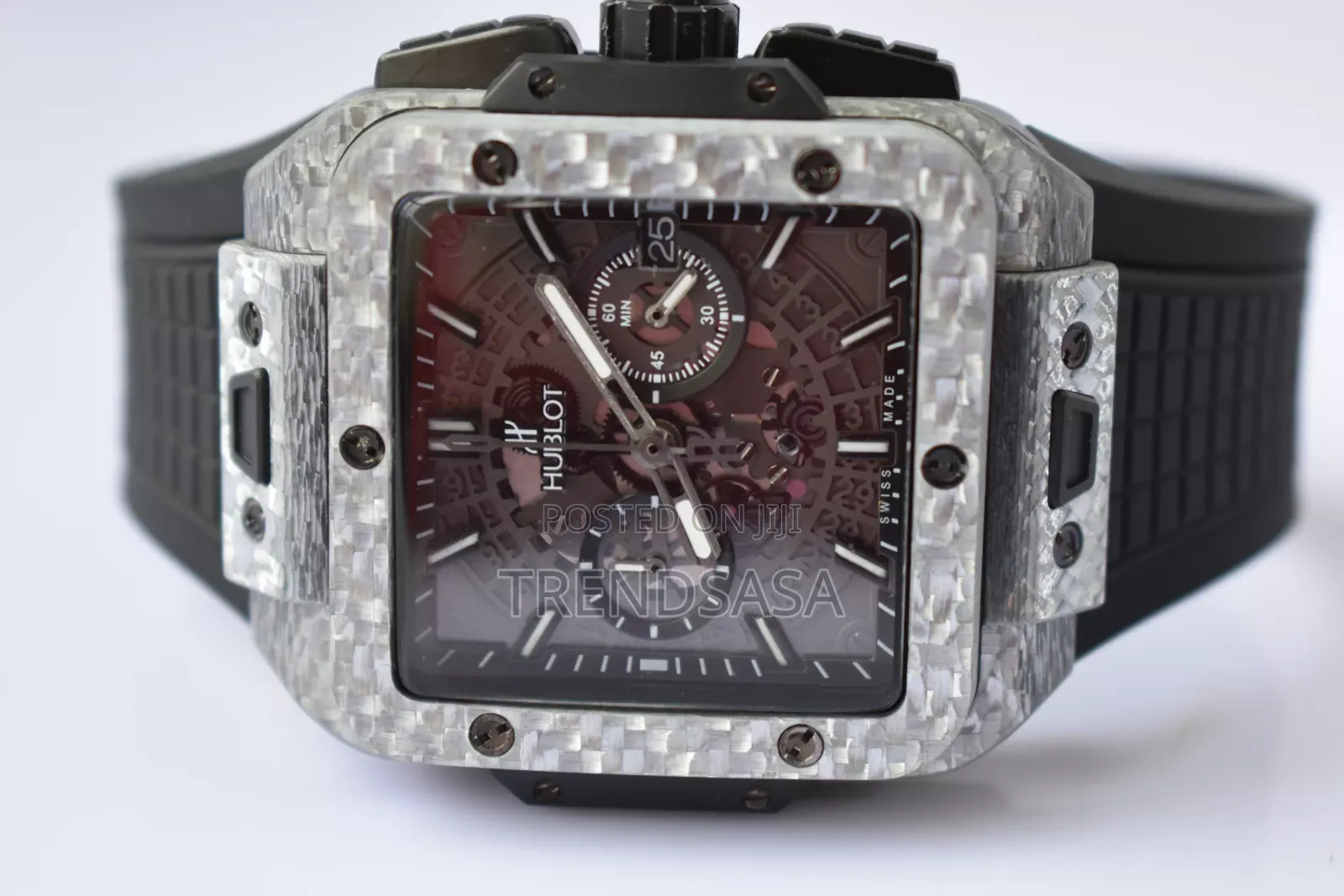 Hublot Bigbang Unico Square Black Rubber Straps