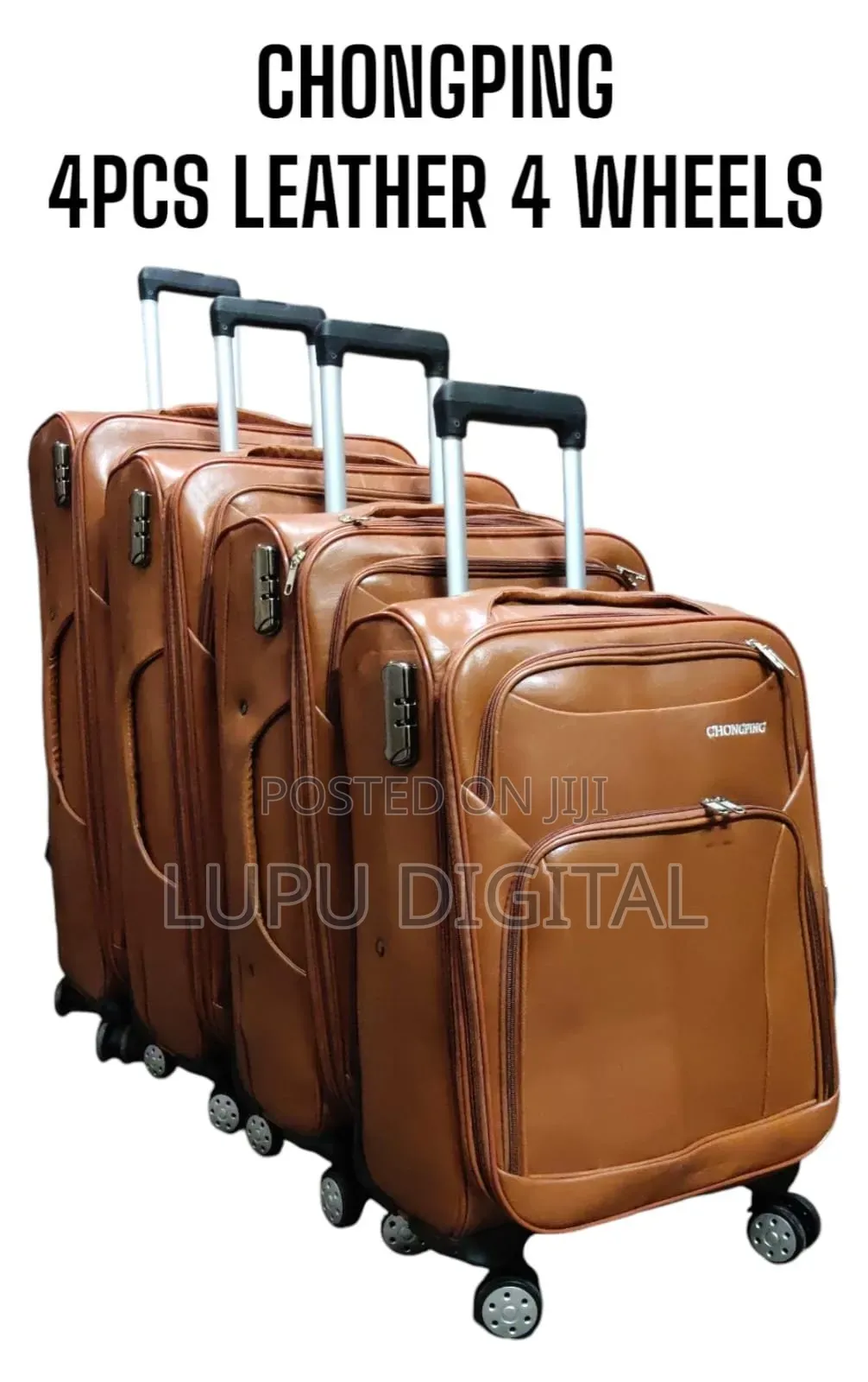 Chongping Leather 4 Piece Suitcases