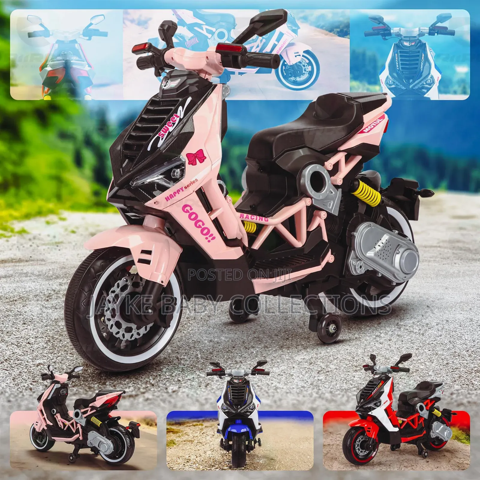 Kids 12v Ride-on Motorbike With Lights Music
