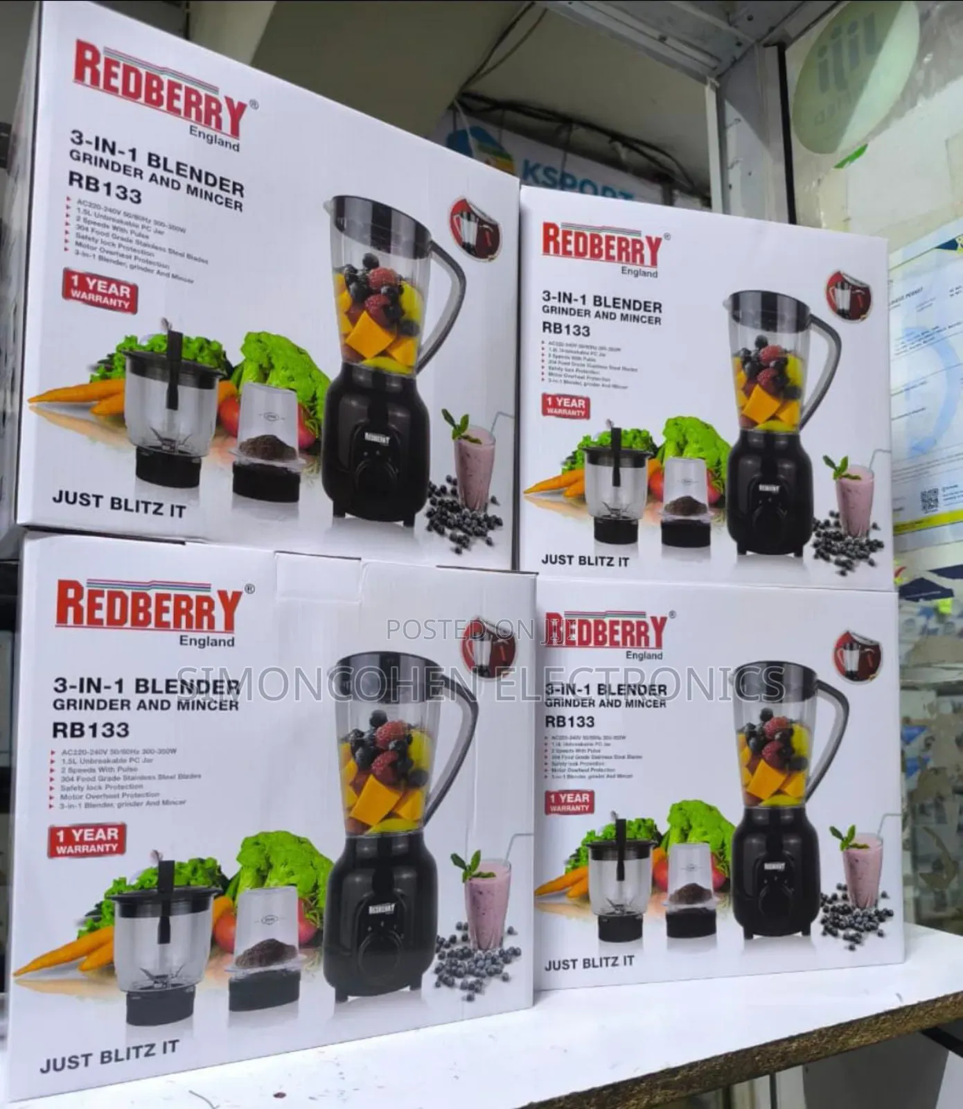 3 In 1 Redberry Blender
