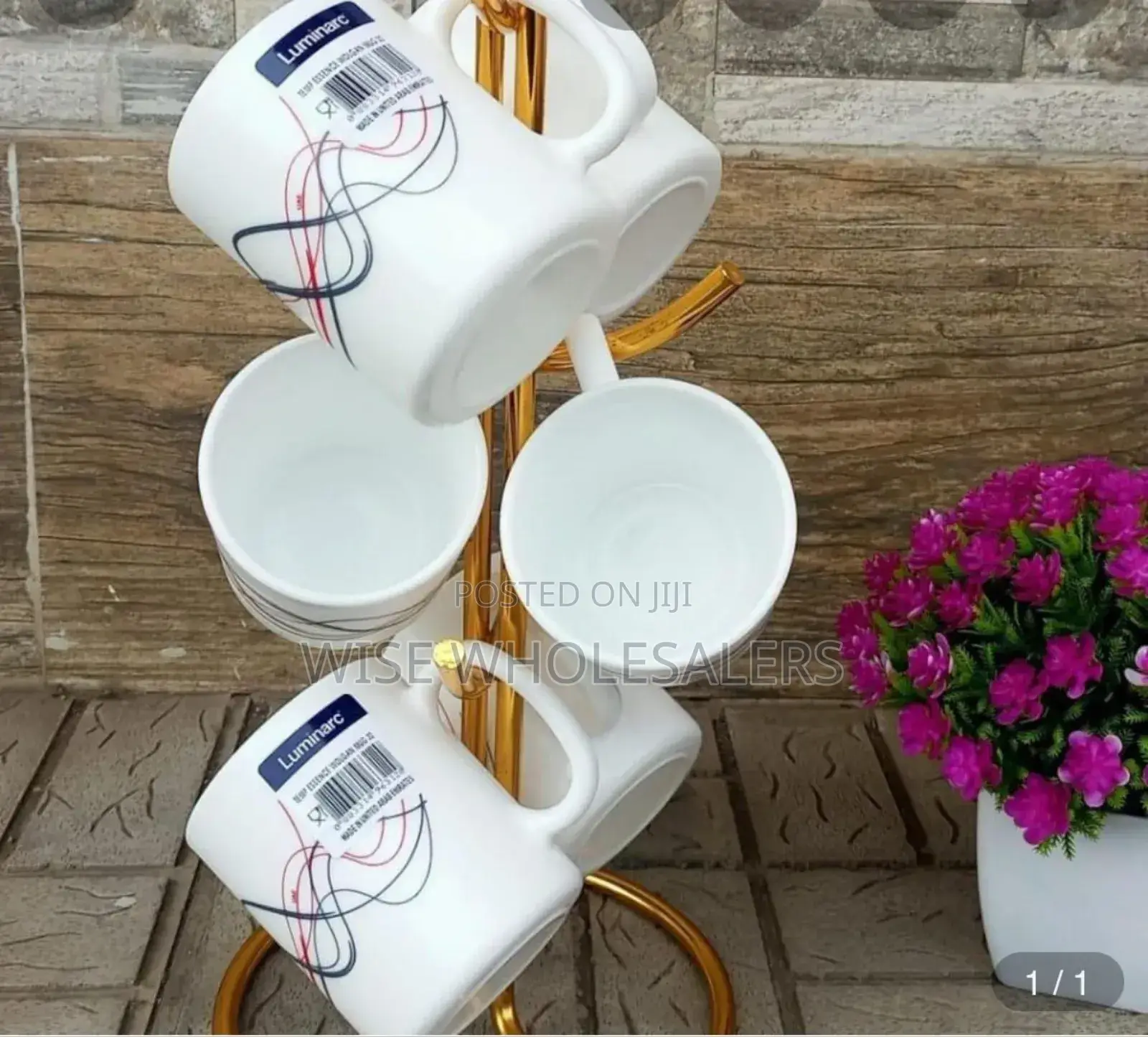 6pcs Luminarc Flowered Cups