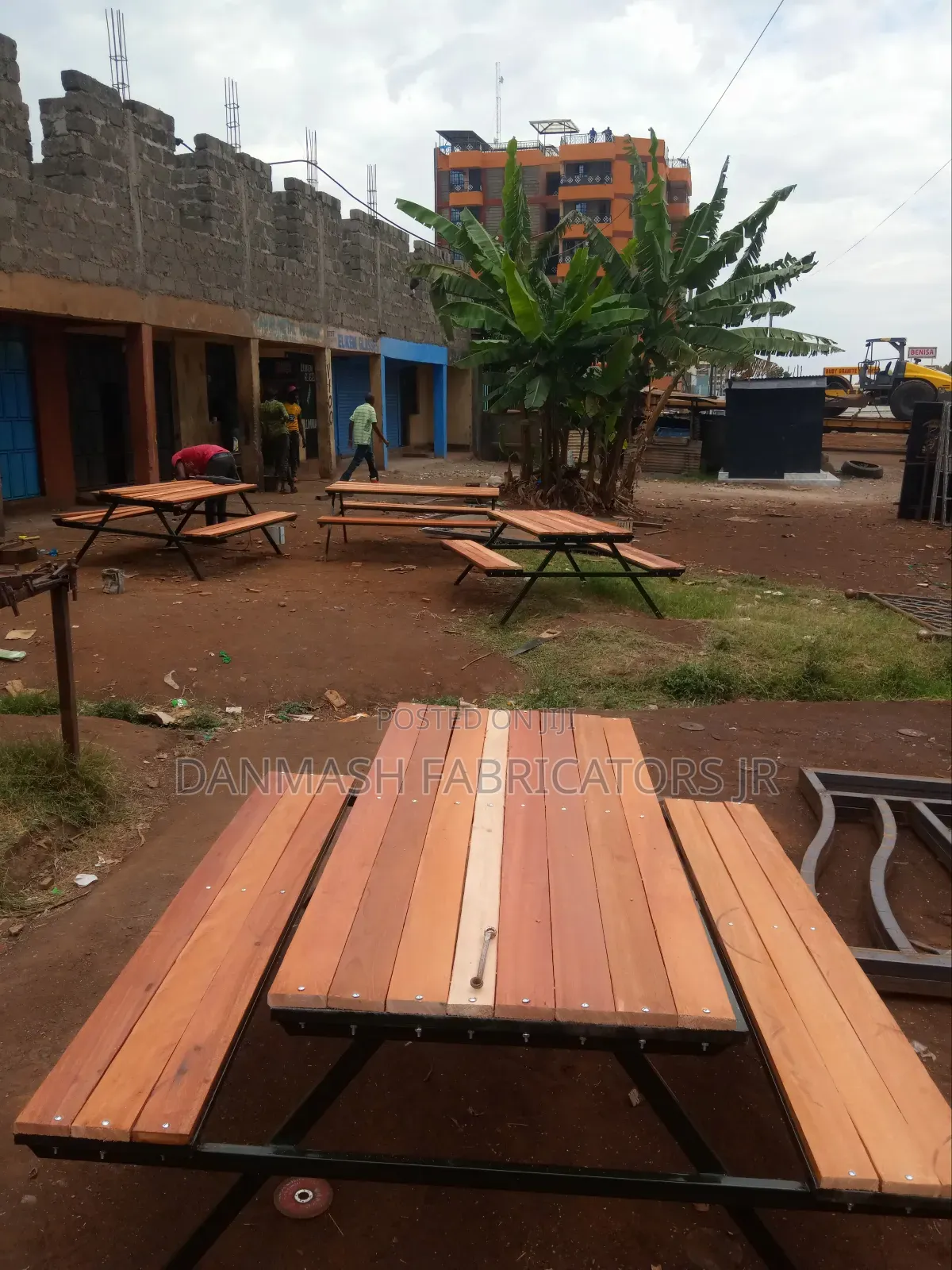 Strong Wooden Picnic Tables With Benches