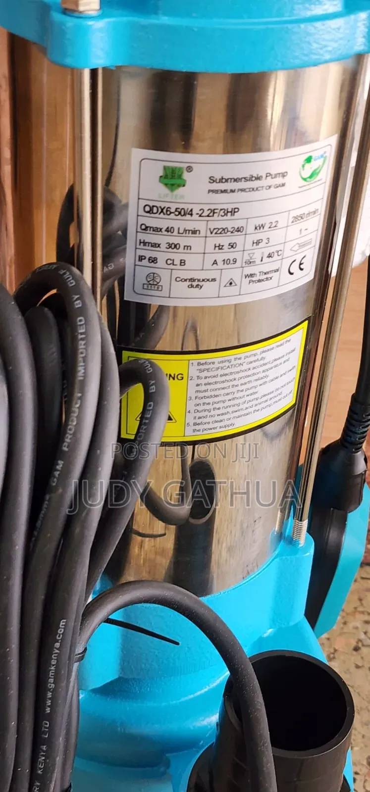 Submersible Pump 300mtr Head 3hp